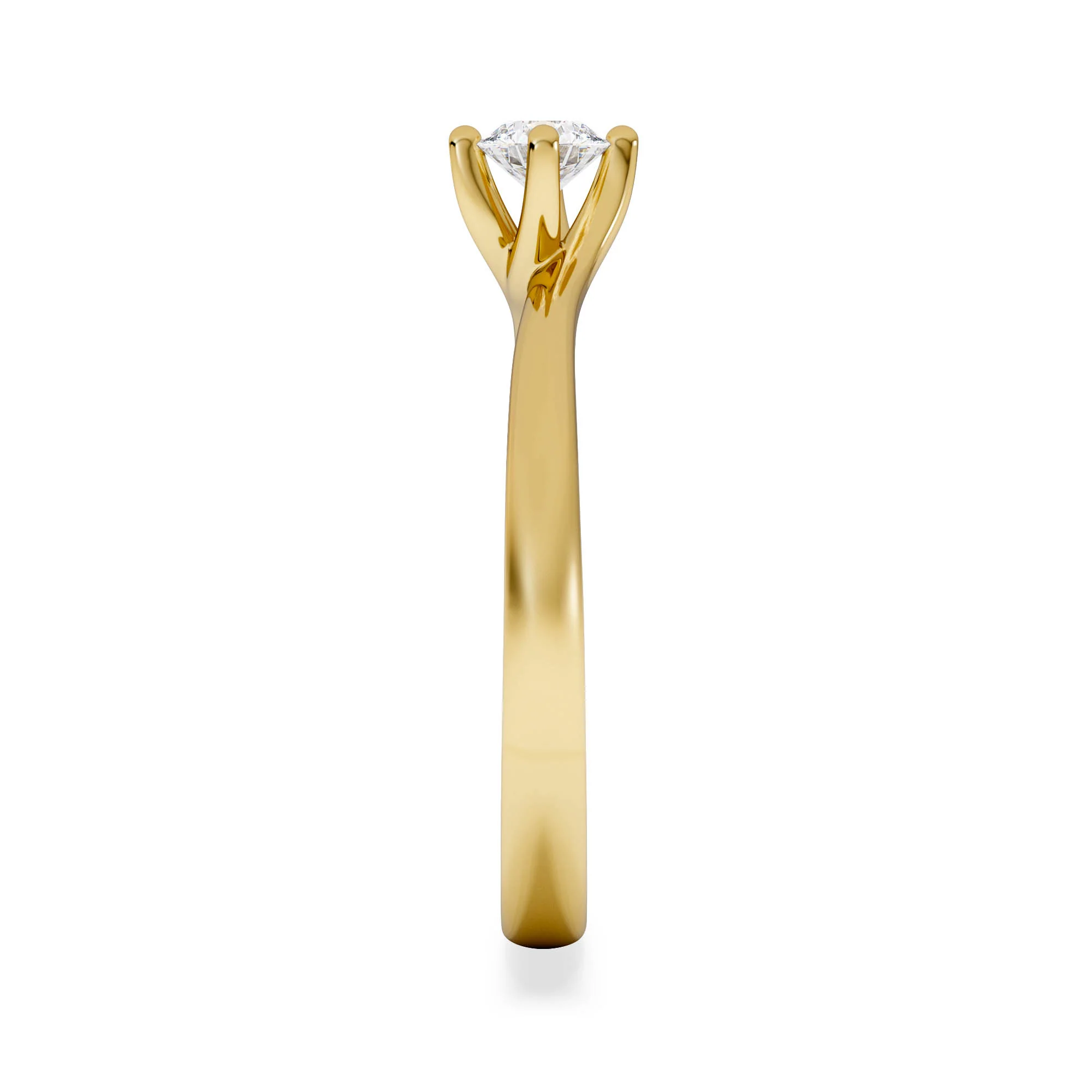 Lily Certified Lab Diamond Engagement Ring 0.25CT F/VS1 18K Gold - Image 5