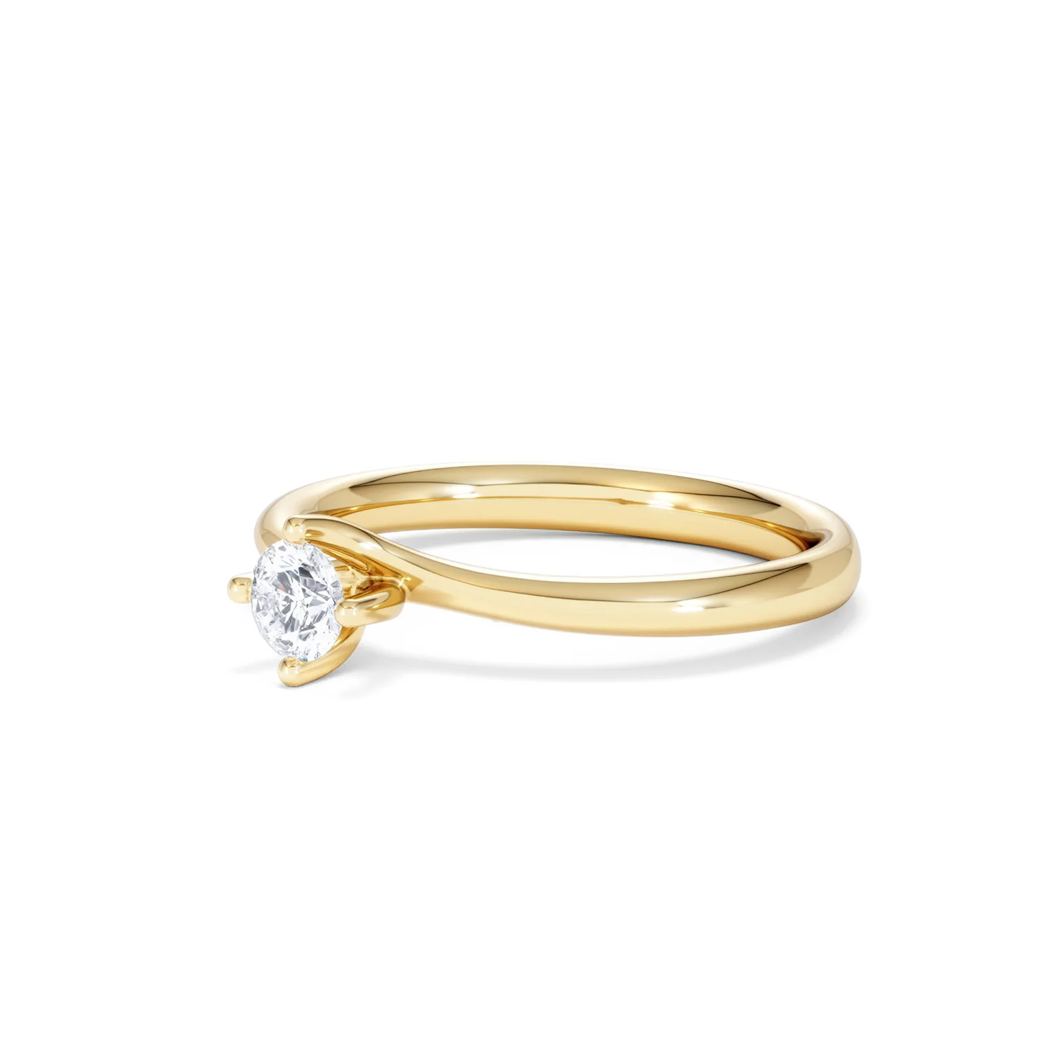 Lily Certified Lab Diamond Engagement Ring 0.25CT F/VS1 18K Gold - Image 79