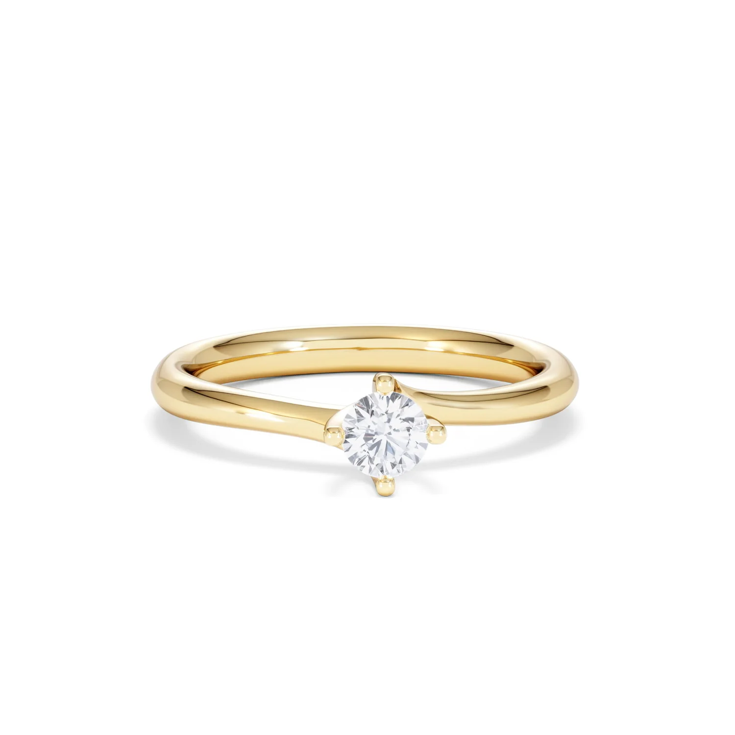 Lily Certified Lab Diamond Engagement Ring 0.25CT F/VS1 18K Gold - Image 9