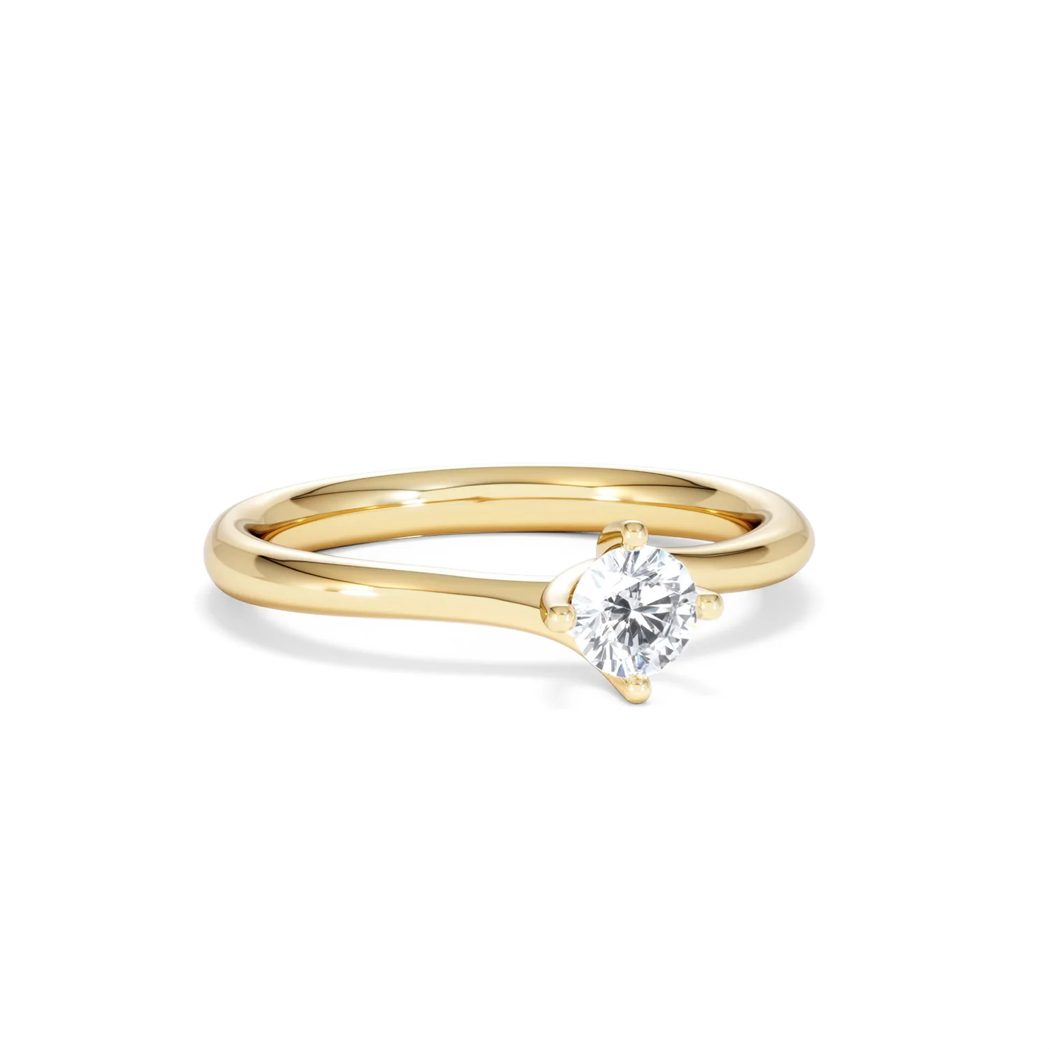 Lily Certified Lab Diamond Engagement Ring 0.33CT F/VS1 18K Gold - Image 12