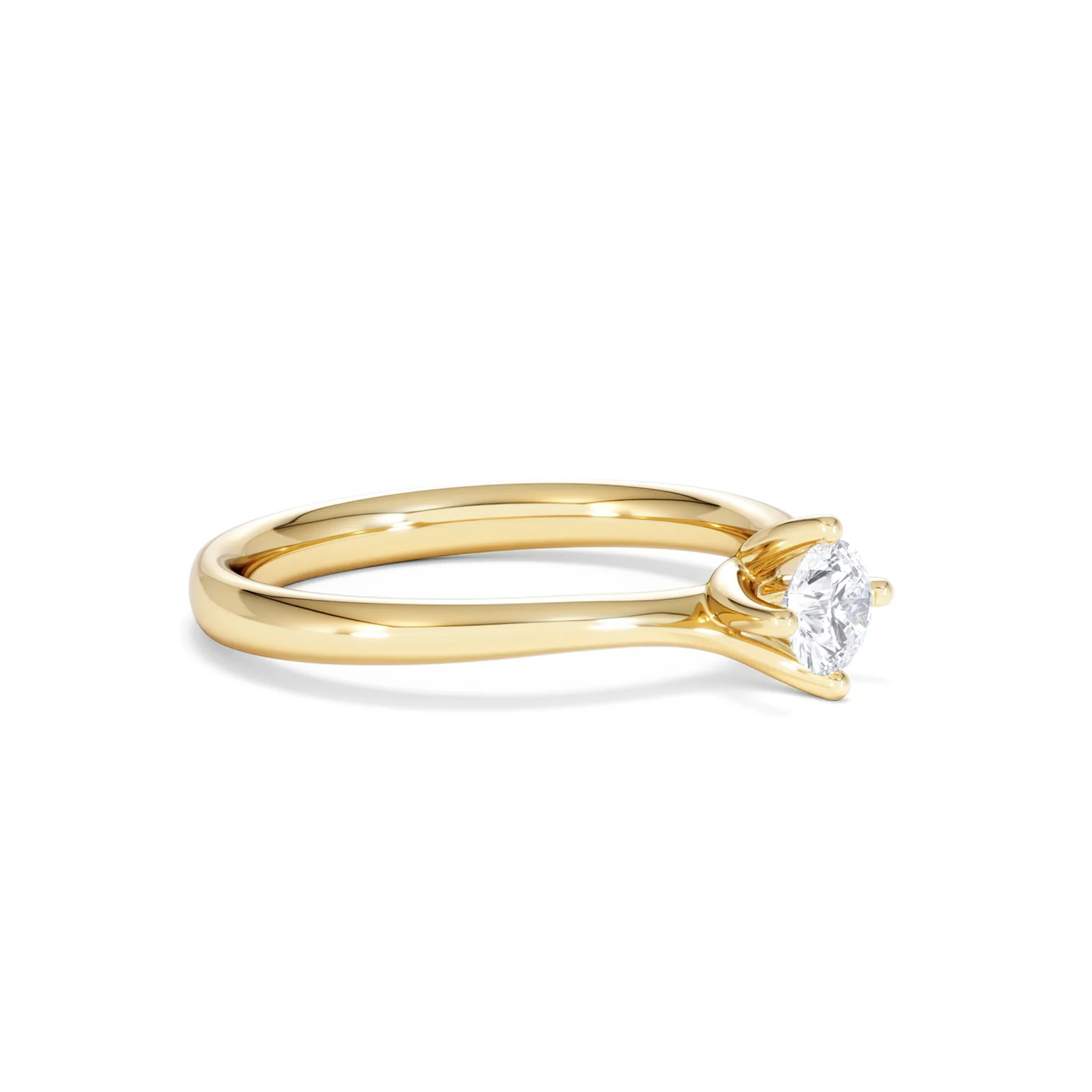 Lily Certified Lab Diamond Engagement Ring 0.33CT F/VS1 18K Gold - Image 19