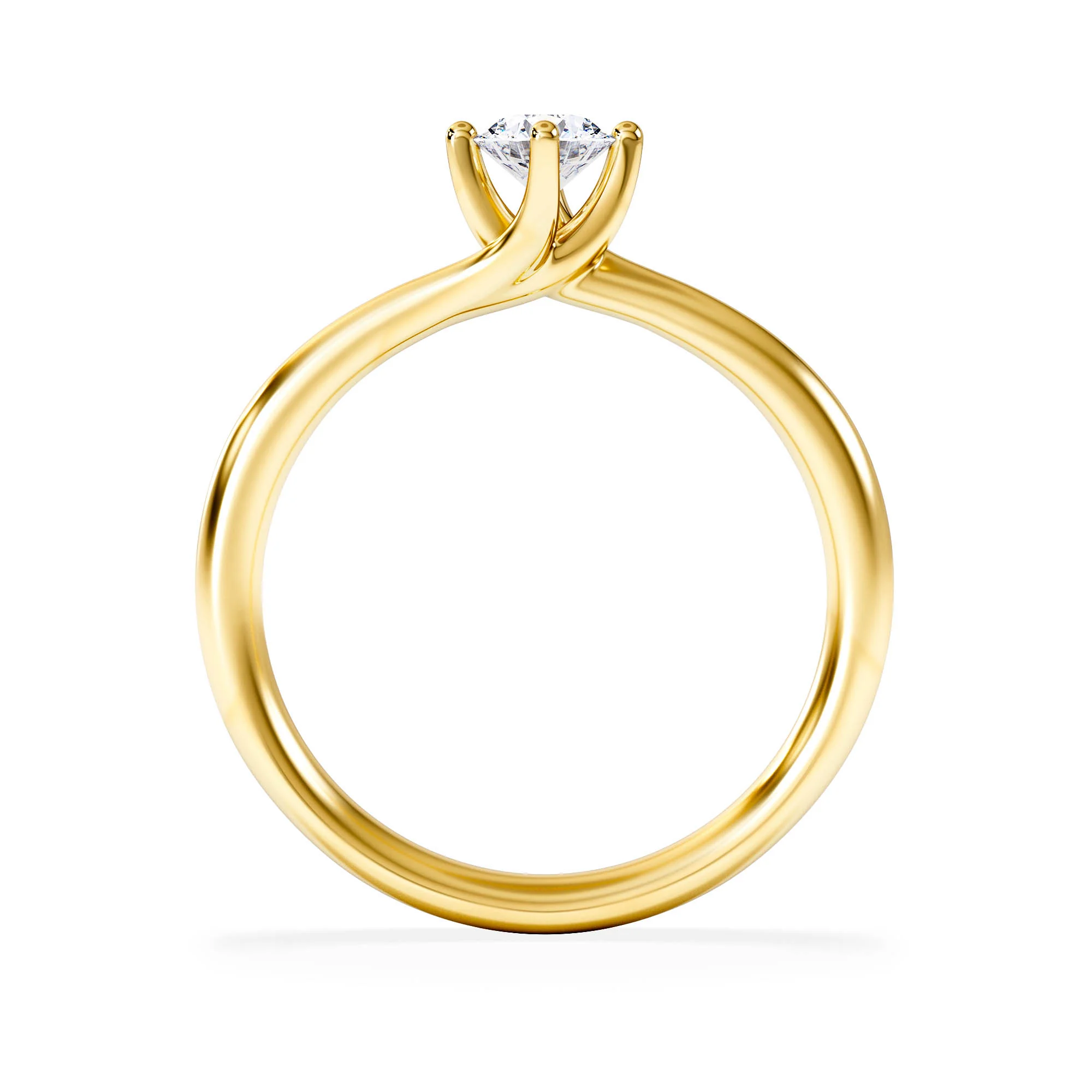 Lily Certified Lab Diamond Engagement Ring 0.33CT F/VS1 18K Gold - Image 3