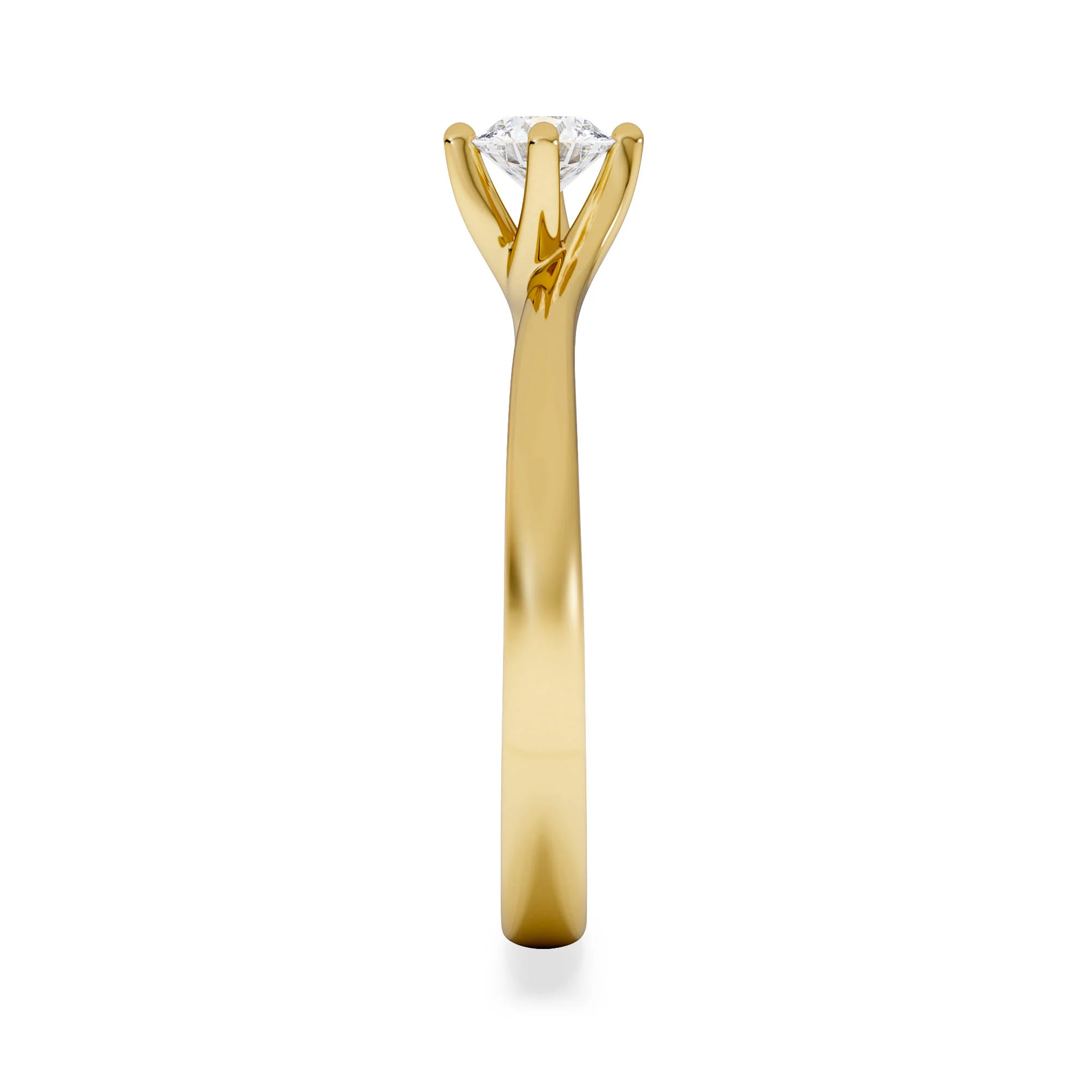 Lily Certified Lab Diamond Engagement Ring 0.33CT F/VS1 18K Gold - Image 5