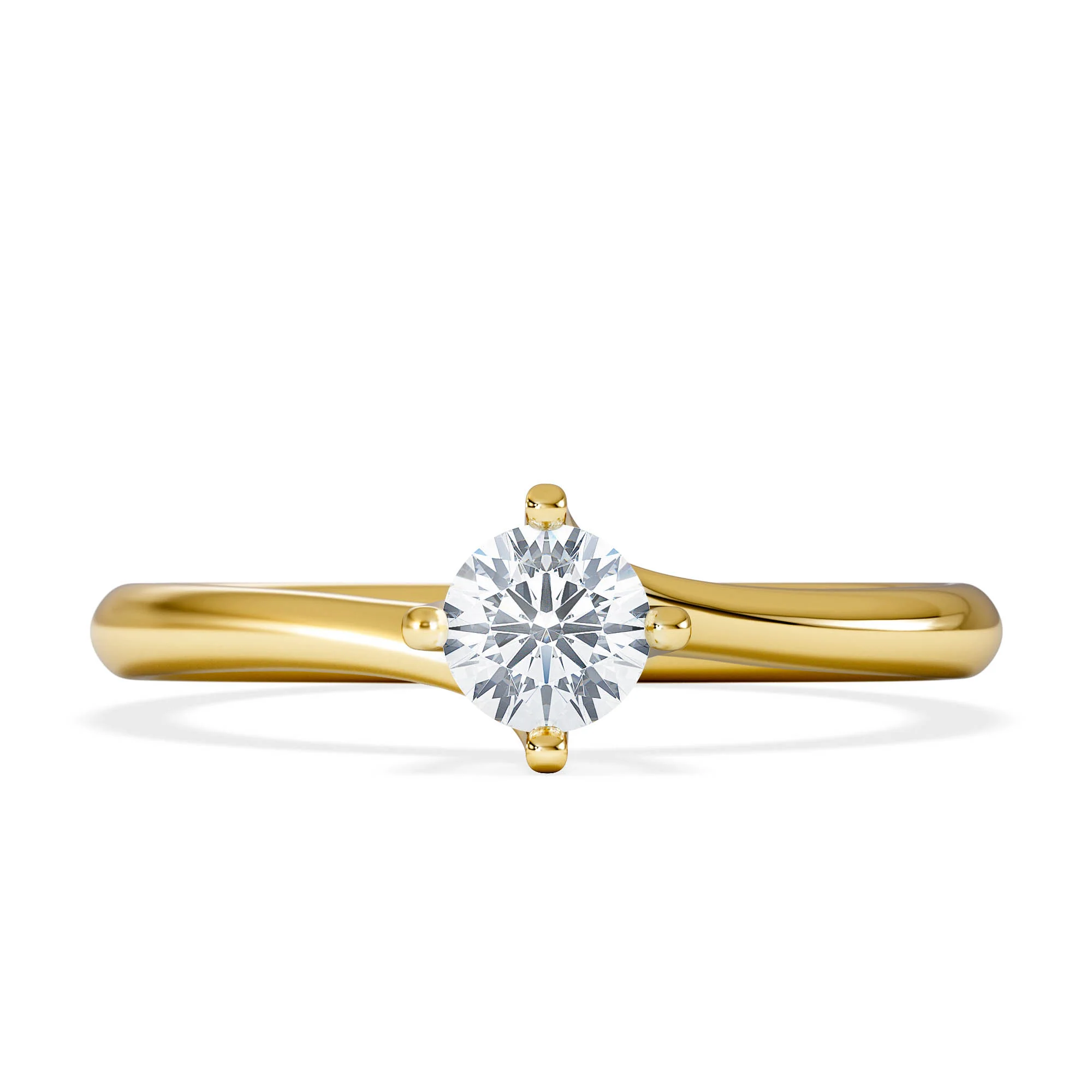 Lily Certified Lab Diamond Engagement Ring 0.33CT F/VS1 18K Gold - Image 6