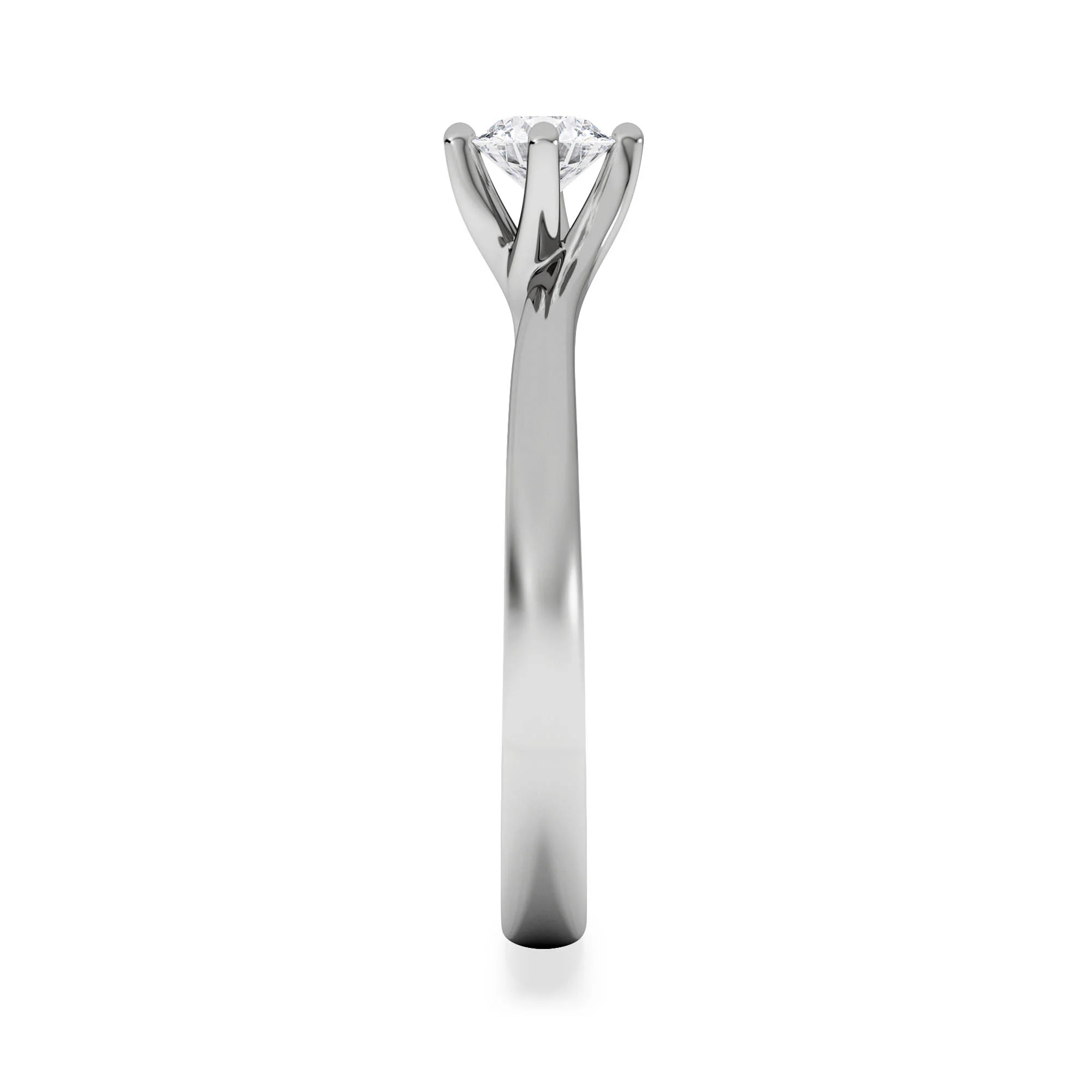 Lily Certified Lab Diamond Engagement Ring 0.33CT F/VS1 18K White Gold - Image 5