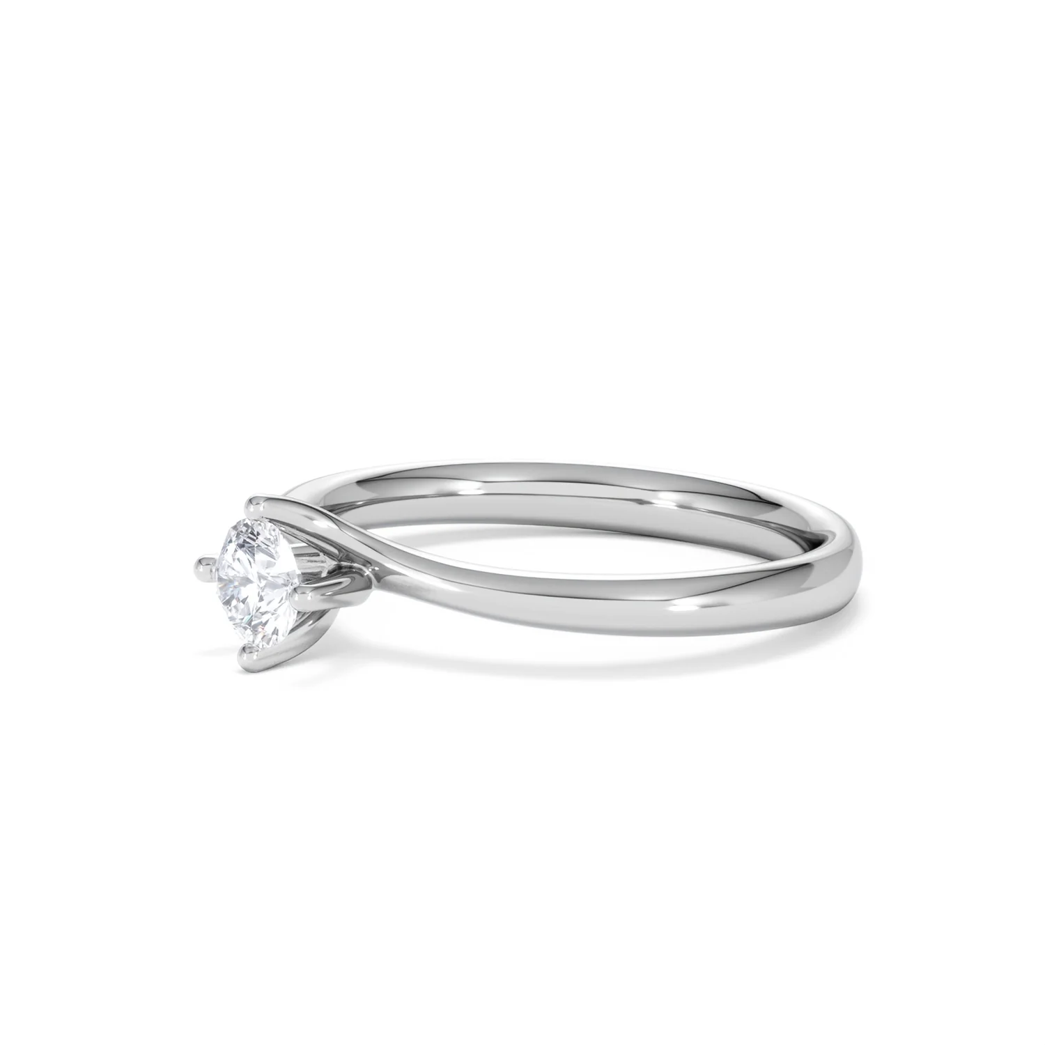 Lily Certified Lab Diamond Engagement Ring 0.33CT F/VS1 18K White Gold - Image 77
