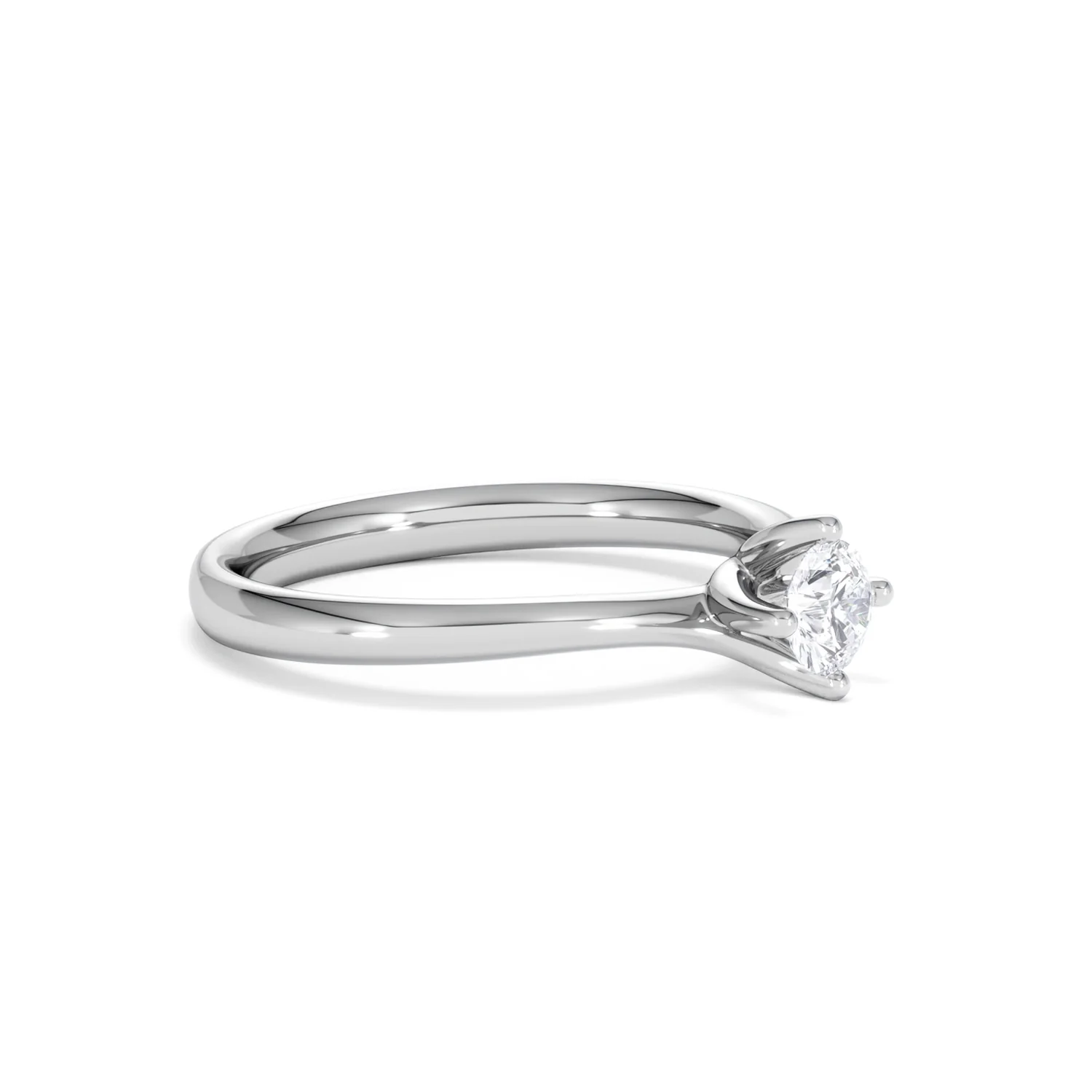 Lily Certified Lab Diamond Engagement Ring 0.33CT F/VS1 Platinum - Image 19