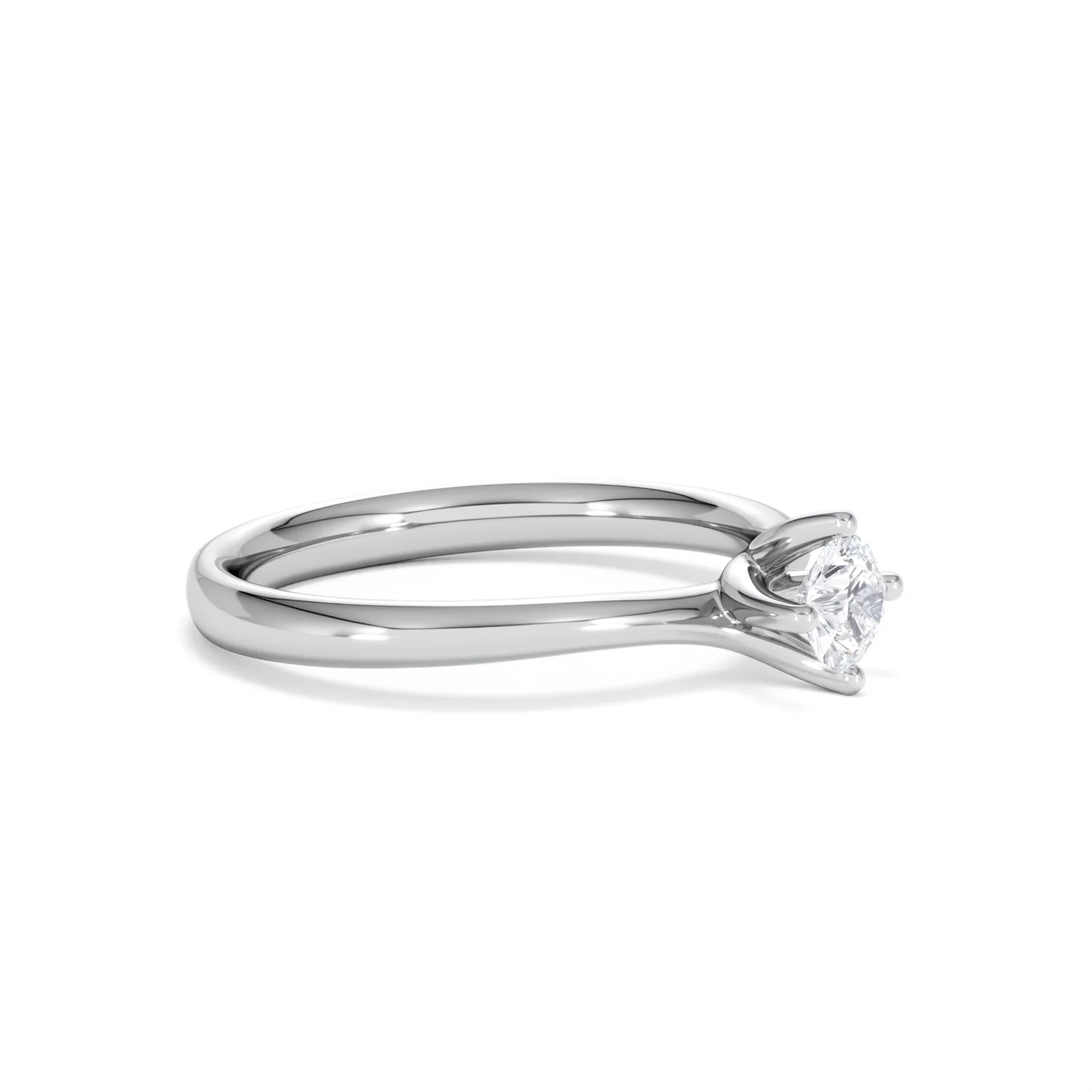 Lily Certified Lab Diamond Engagement Ring 0.33CT F/VS1 Platinum - Image 20