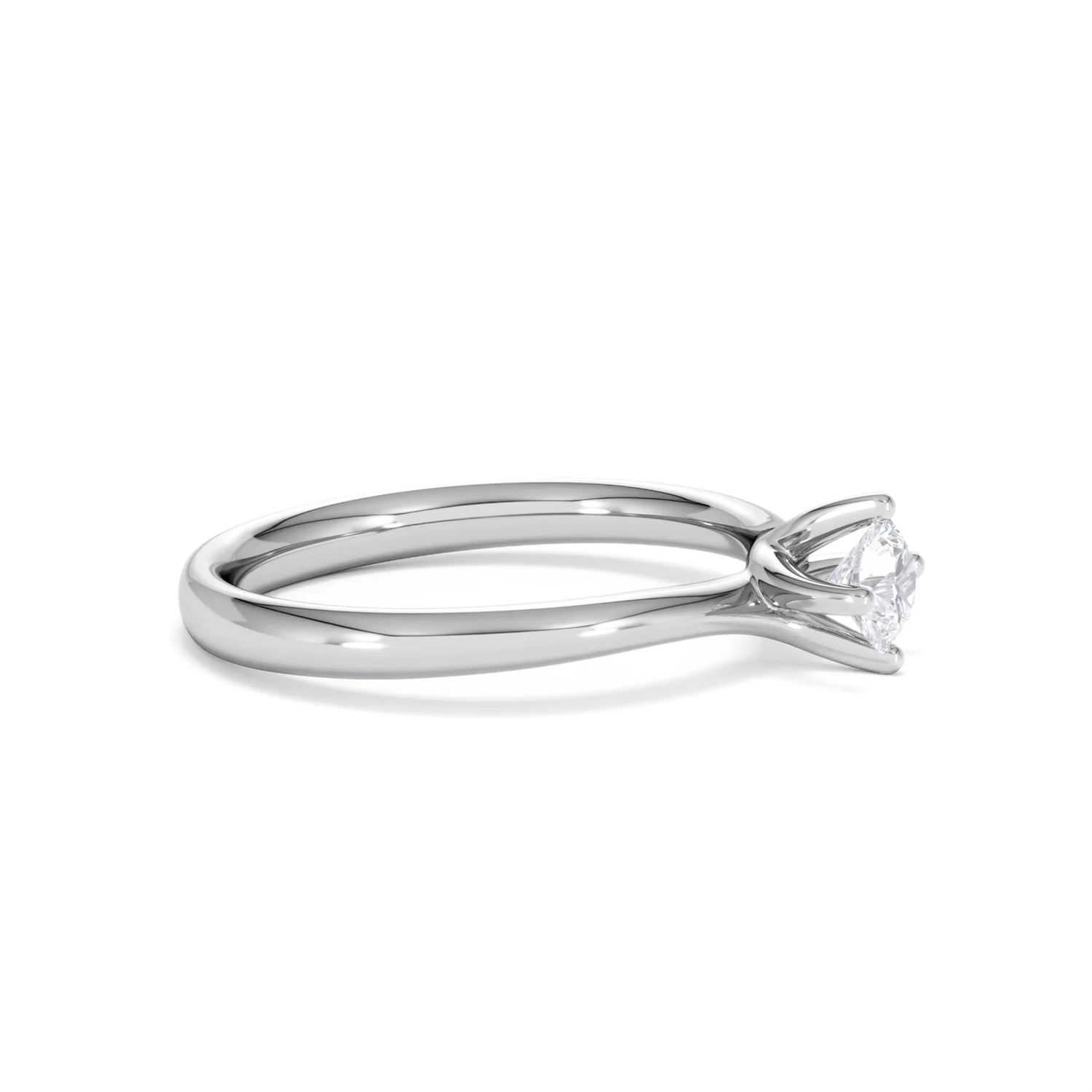 Lily Certified Lab Diamond Engagement Ring 0.33CT F/VS1 Platinum - Image 23