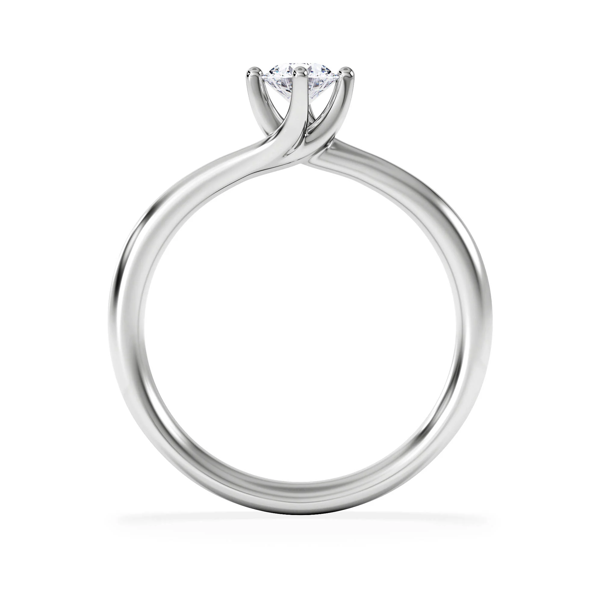 Lily Certified Lab Diamond Engagement Ring 0.33CT F/VS1 Platinum - Image 3