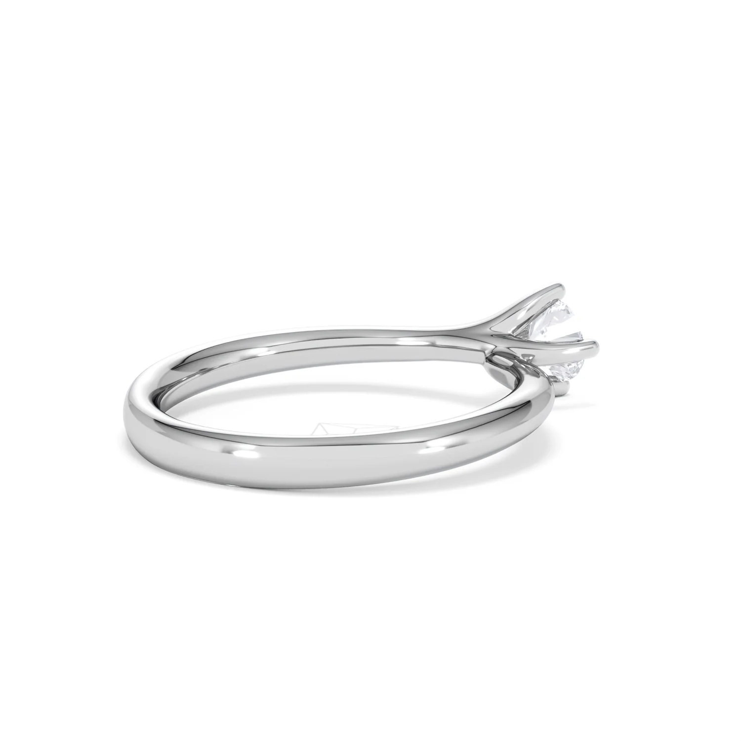 Lily Certified Lab Diamond Engagement Ring 0.33CT F/VS1 Platinum - Image 36