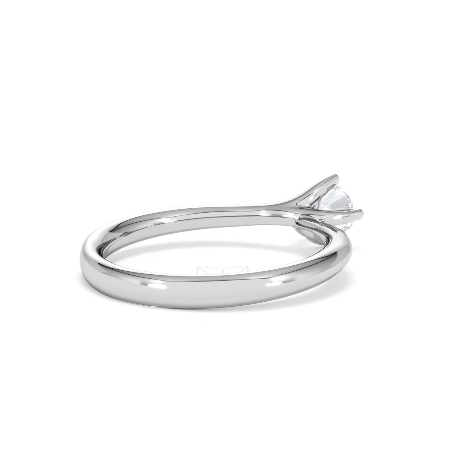 Lily Certified Lab Diamond Engagement Ring 0.33CT F/VS1 Platinum - Image 38