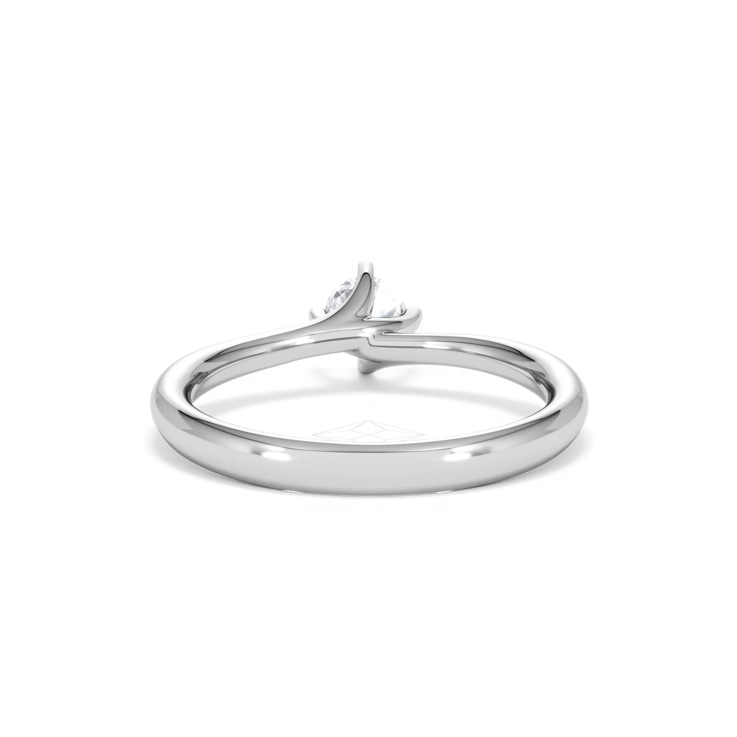Lily Certified Lab Diamond Engagement Ring 0.33CT F/VS1 Platinum - Image 48