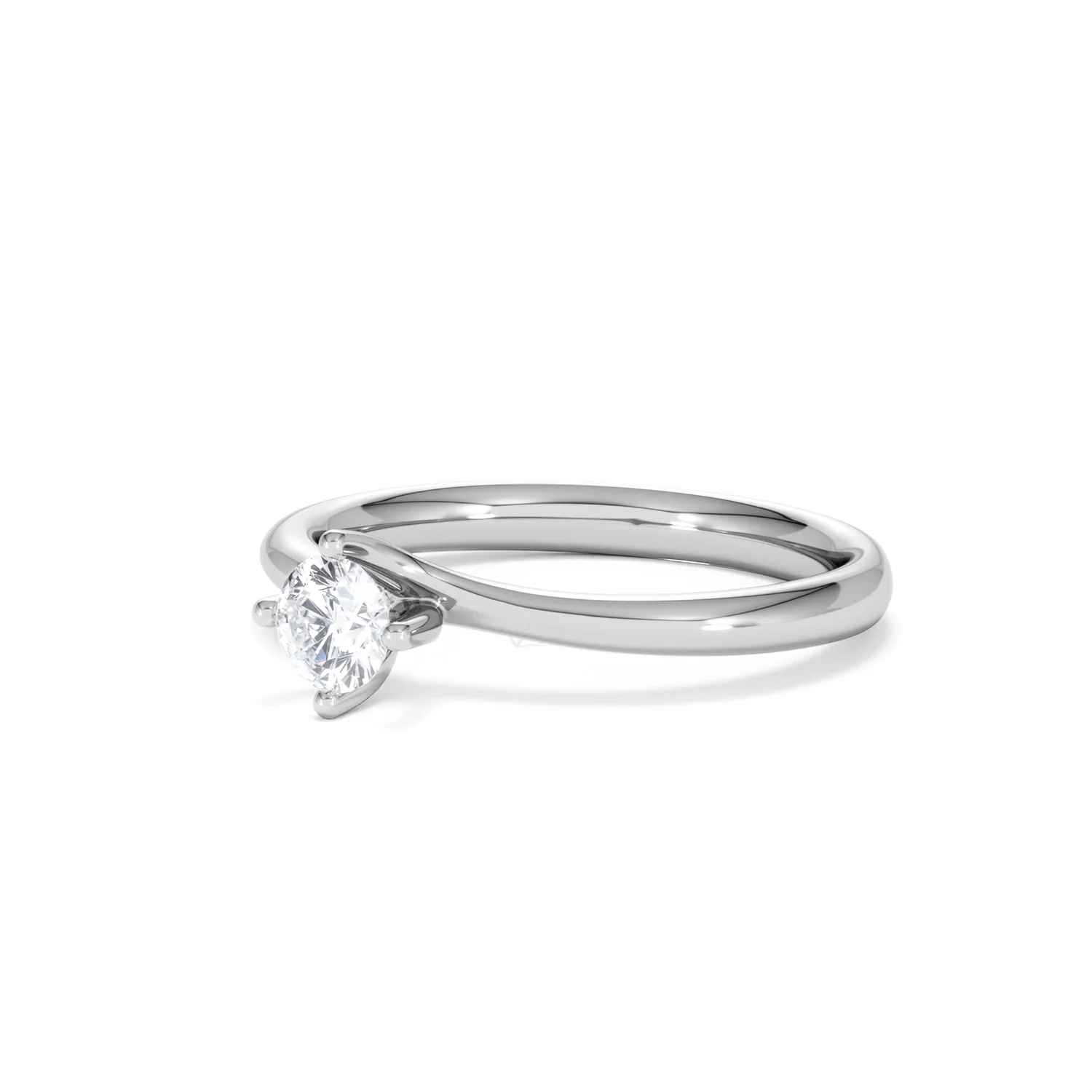 Lily Certified Lab Diamond Engagement Ring 0.33CT F/VS1 Platinum - Image 80