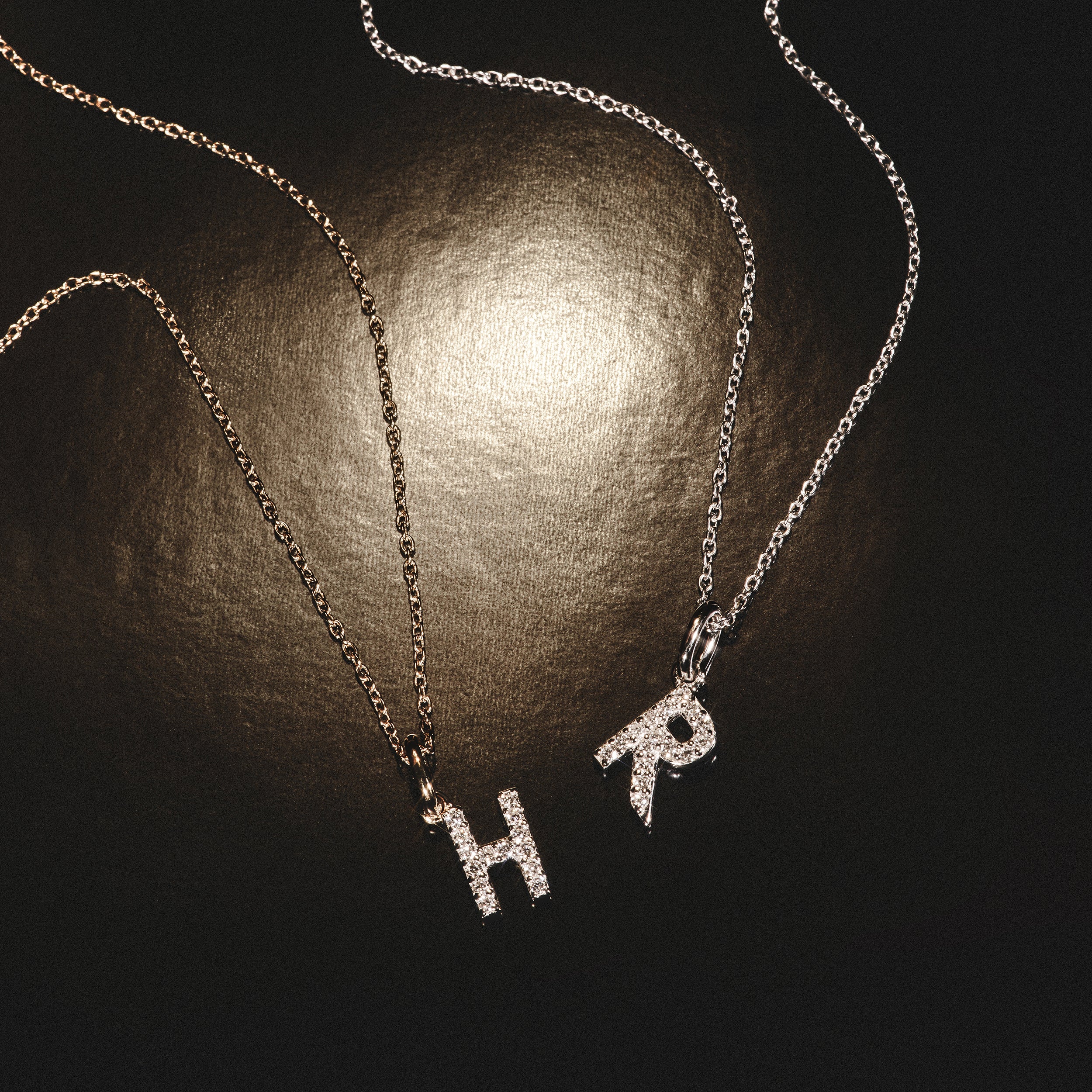Love Letter Initial R Lab Diamond Necklace set in 925 Sterling Silver - Image 6