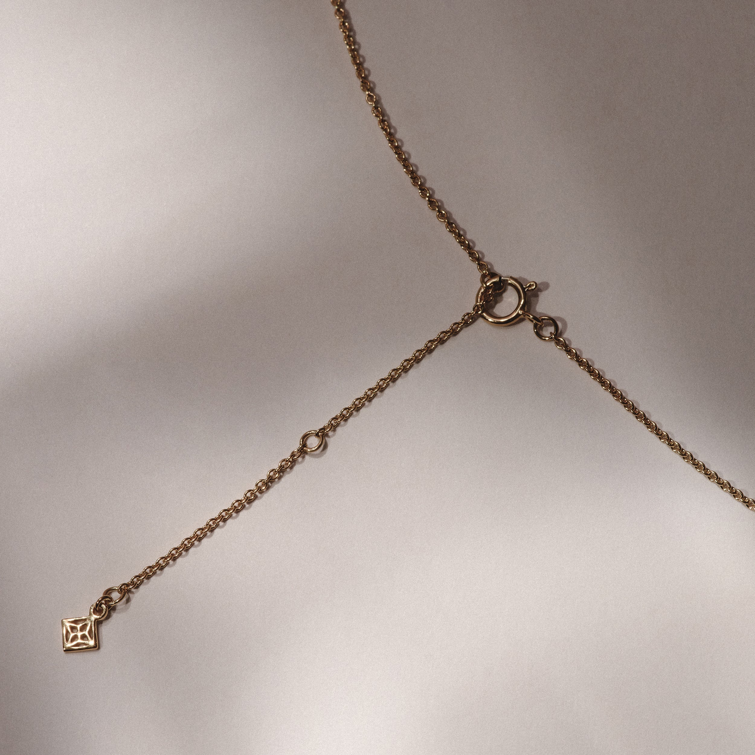 Love Letter Initial V Lab Diamond Necklace set in 9K Yellow Gold - Image 6