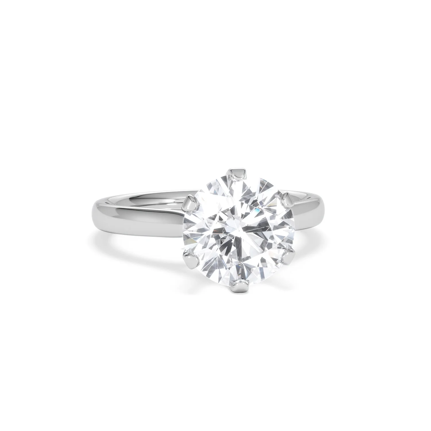 Low Set Chloe 3.00ct Lab Diamond Round Cut Engagement Ring in 18K White Gold G/VS1 - Image 12