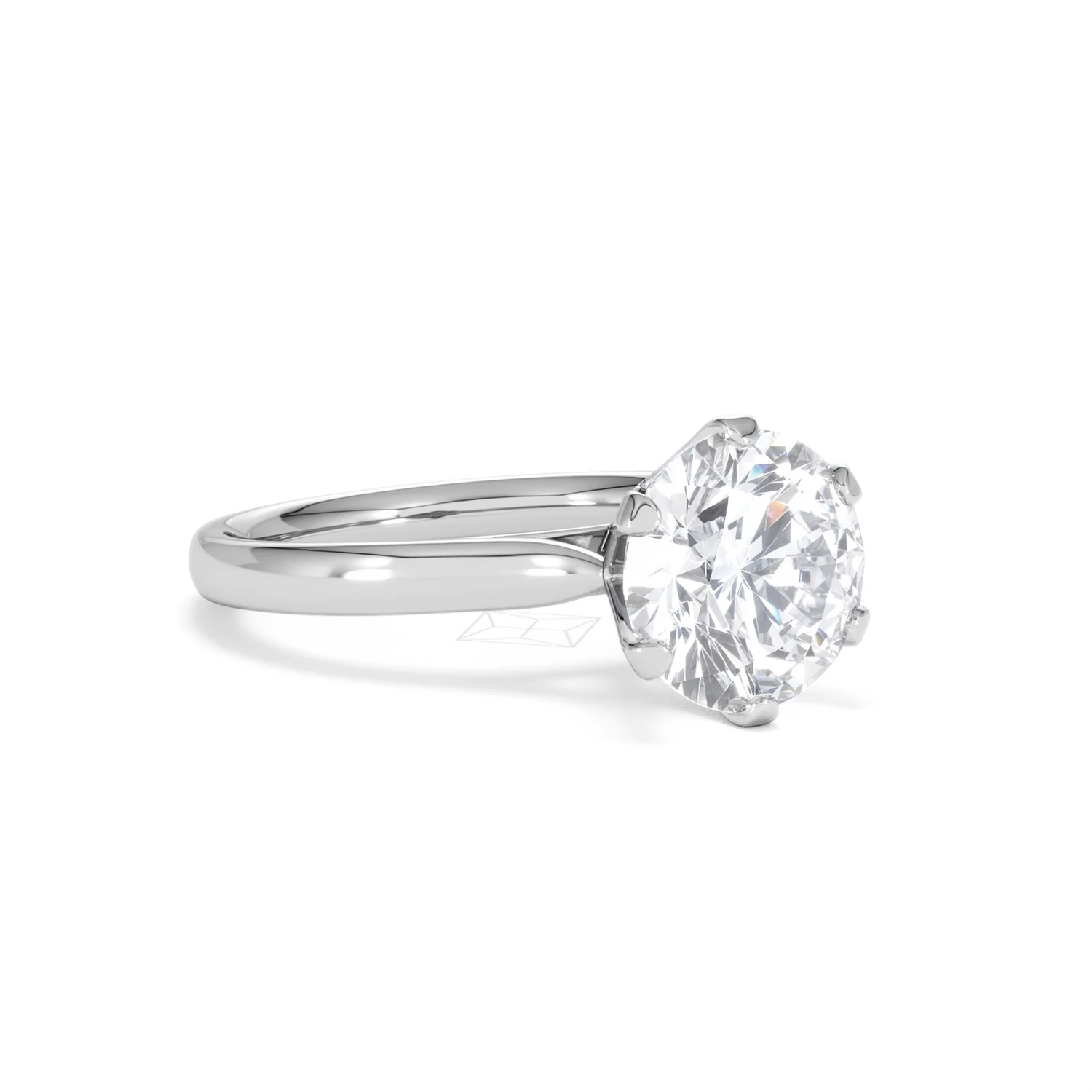 Low Set Chloe 3.00ct Lab Diamond Round Cut Engagement Ring in 18K White Gold G/VS1 - Image 17