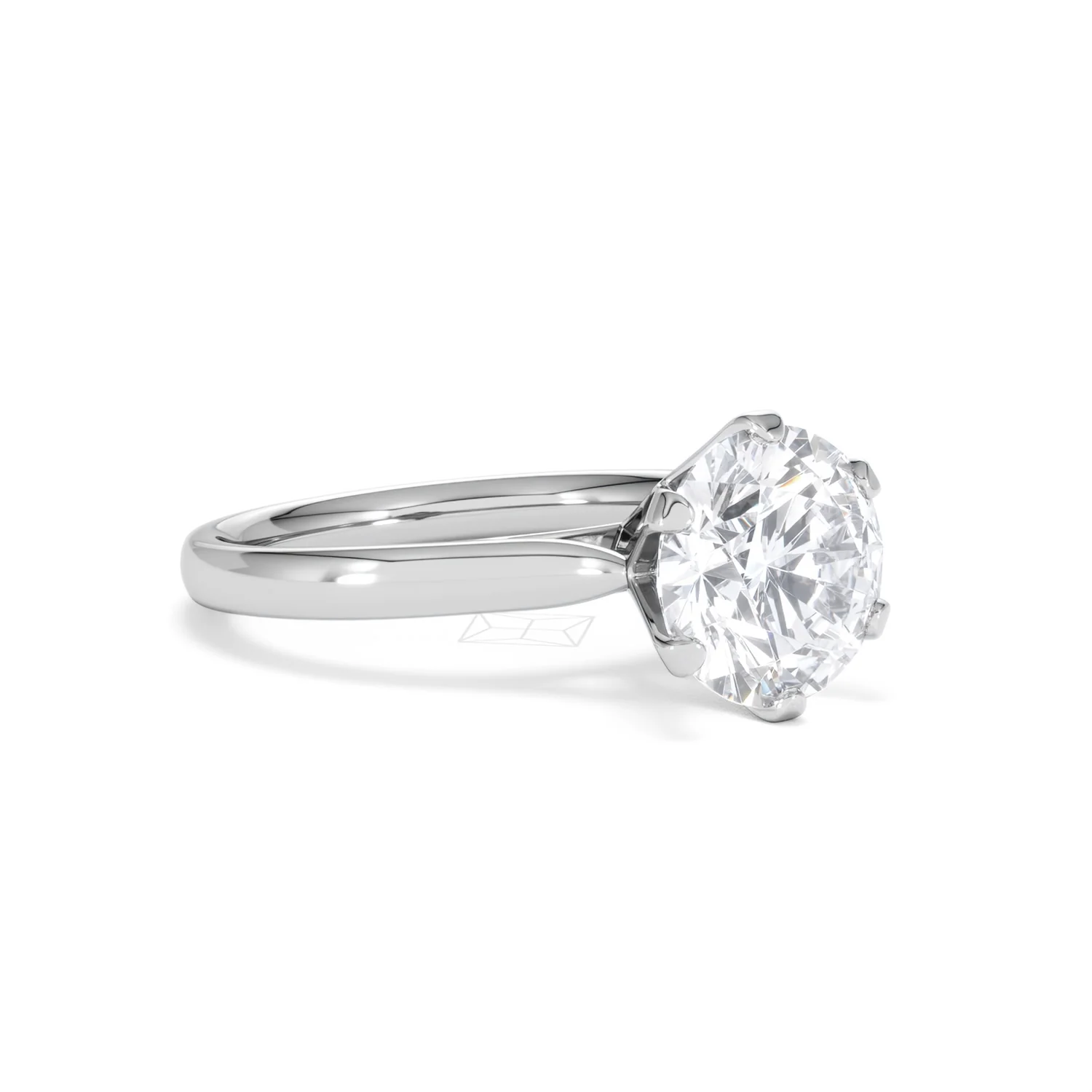 Low Set Chloe 3.00ct Lab Diamond Round Cut Engagement Ring in 18K White Gold G/VS1 - Image 18