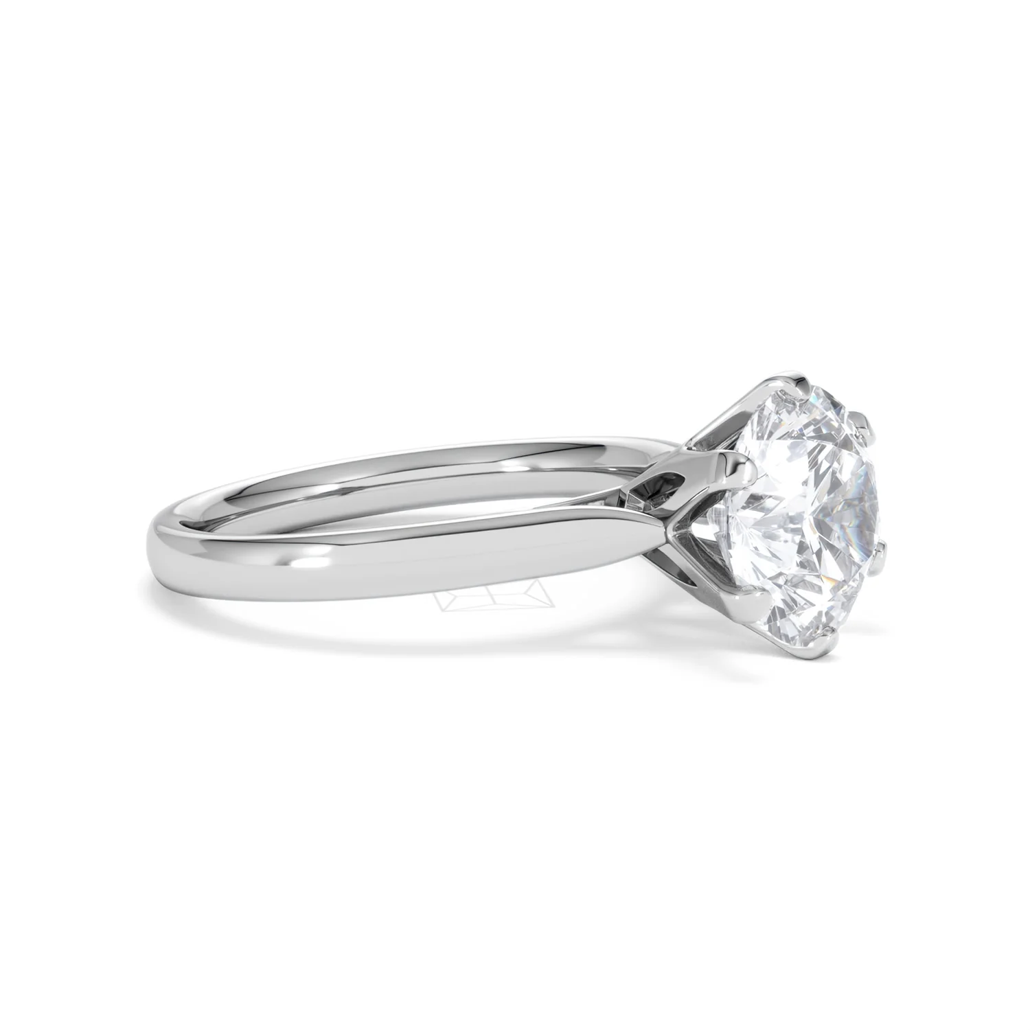 Low Set Chloe 3.00ct Lab Diamond Round Cut Engagement Ring in 18K White Gold G/VS1 - Image 22