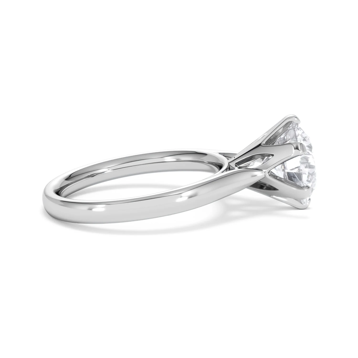 Low Set Chloe 3.00ct Lab Diamond Round Cut Engagement Ring in 18K White Gold G/VS1 - Image 30