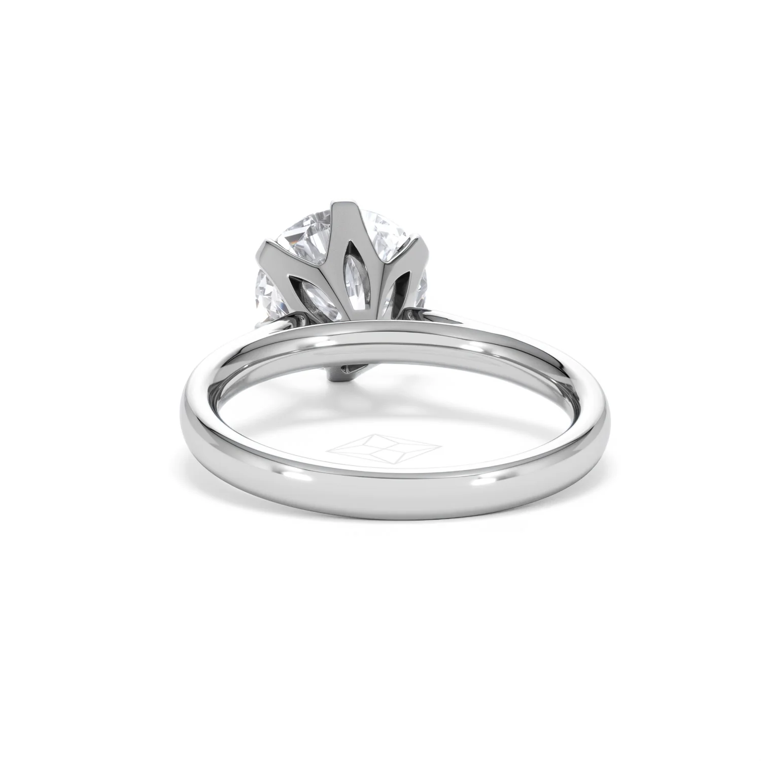 Low Set Chloe 3.00ct Lab Diamond Round Cut Engagement Ring in 18K White Gold G/VS1 - Image 52