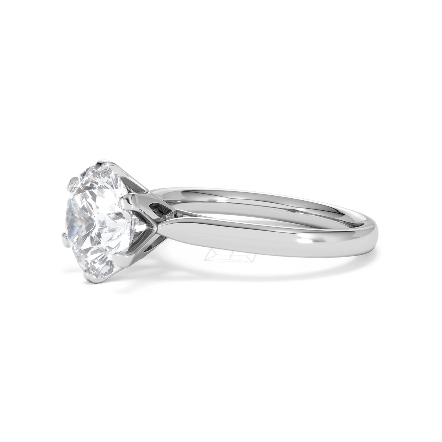 Low Set Chloe 3.00ct Lab Diamond Round Cut Engagement Ring in 18K White Gold G/VS1 - Image 78