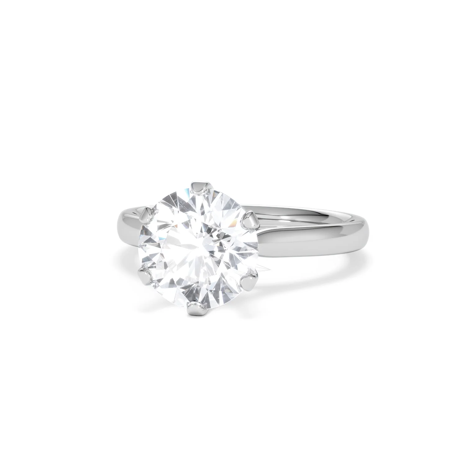 Low Set Chloe 3.00ct Lab Diamond Round Cut Engagement Ring in 18K White Gold G/VS1 - Image 87