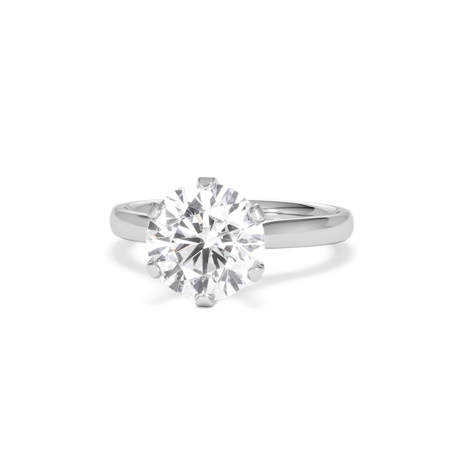 Low Set Chloe 3.00ct Lab Diamond Round Cut Engagement Ring in 18K White Gold G/VS1 - Image 88