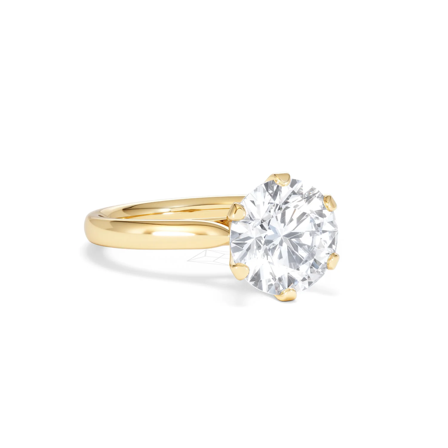 Low Set Chloe 3.00ct Lab Diamond Round Cut Engagement Ring in 18K Yellow Gold G/VS1 - Image 13