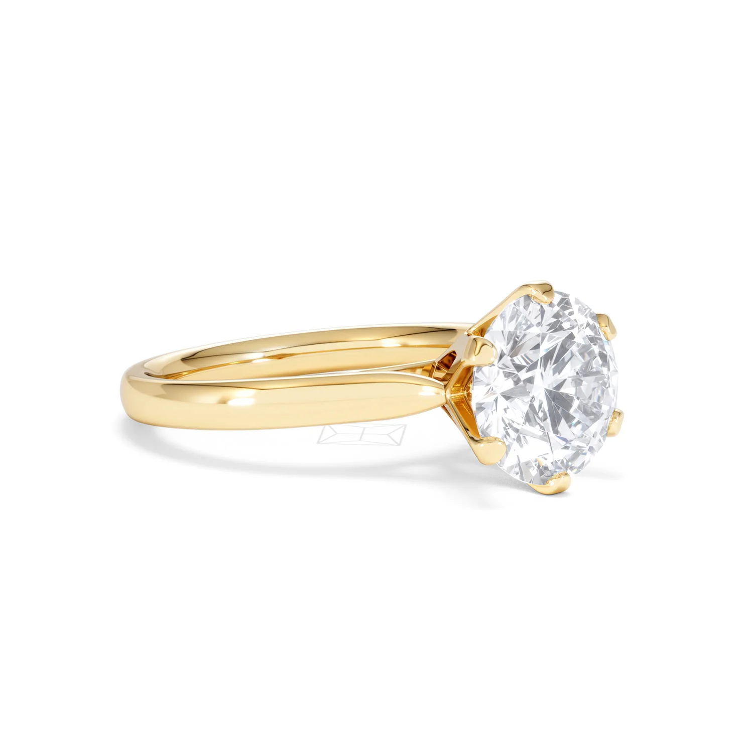Low Set Chloe 3.00ct Lab Diamond Round Cut Engagement Ring in 18K Yellow Gold G/VS1 - Image 17