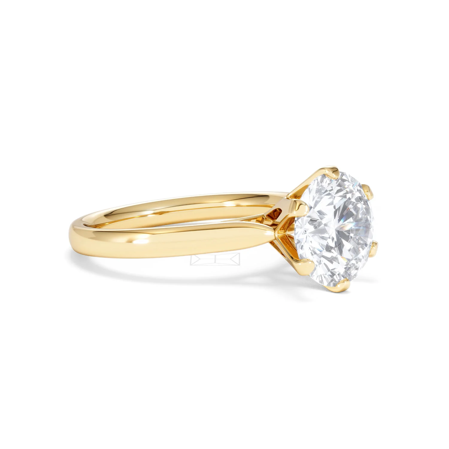Low Set Chloe 3.00ct Lab Diamond Round Cut Engagement Ring in 18K Yellow Gold G/VS1 - Image 18