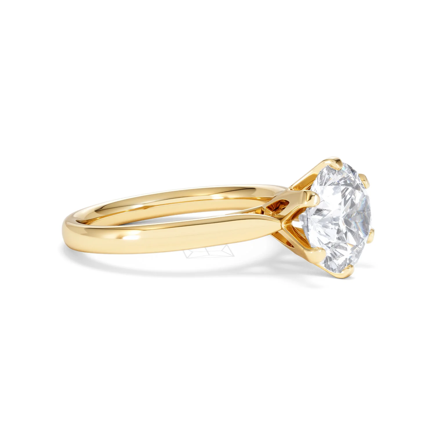 Low Set Chloe 3.00ct Lab Diamond Round Cut Engagement Ring in 18K Yellow Gold G/VS1 - Image 20