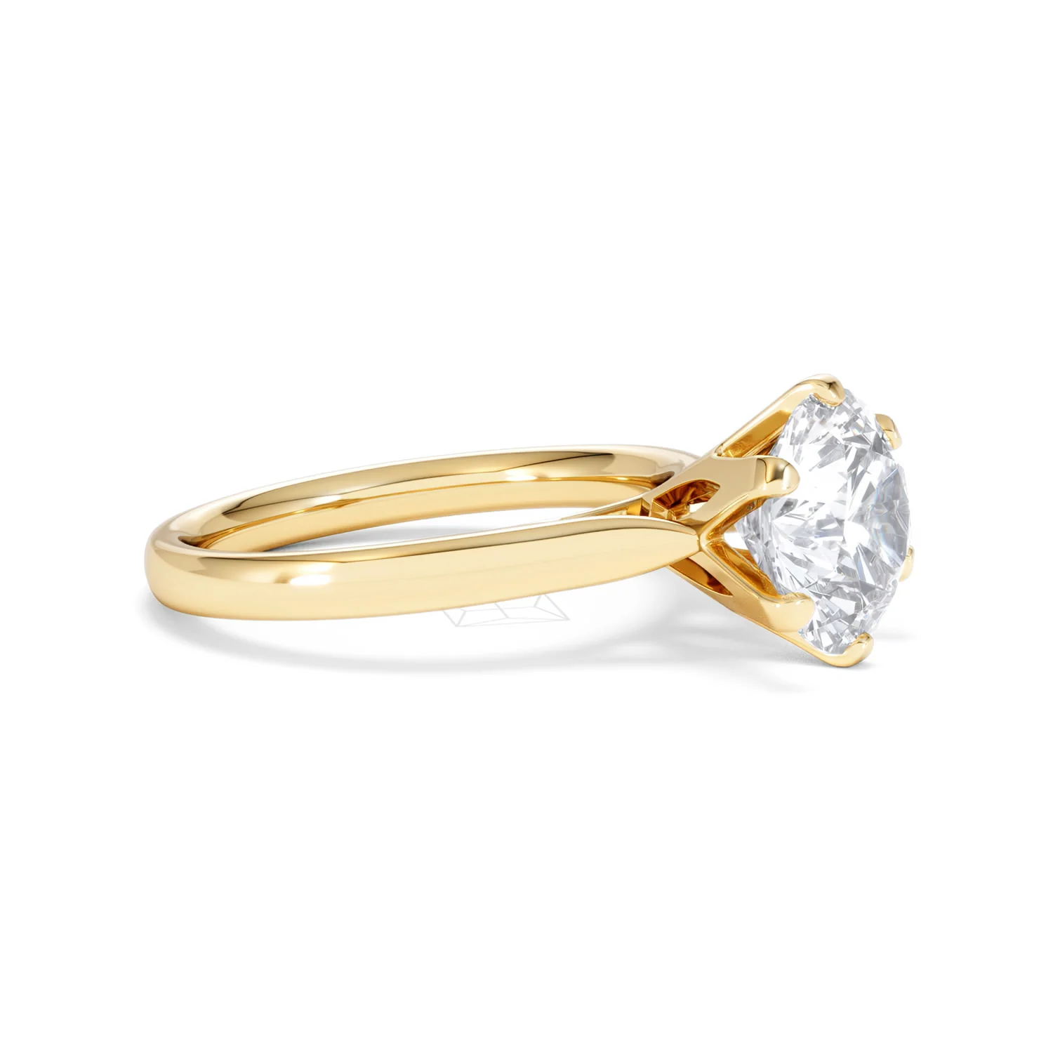Low Set Chloe 3.00ct Lab Diamond Round Cut Engagement Ring in 18K Yellow Gold G/VS1 - Image 21