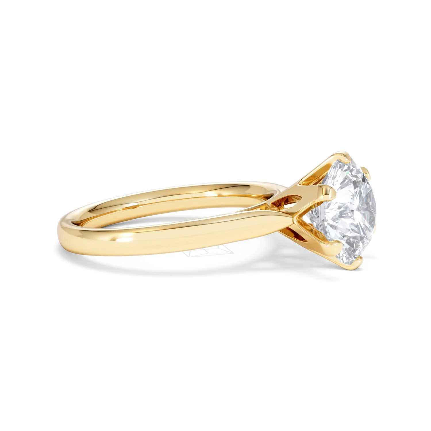 Low Set Chloe 3.00ct Lab Diamond Round Cut Engagement Ring in 18K Yellow Gold G/VS1 - Image 22
