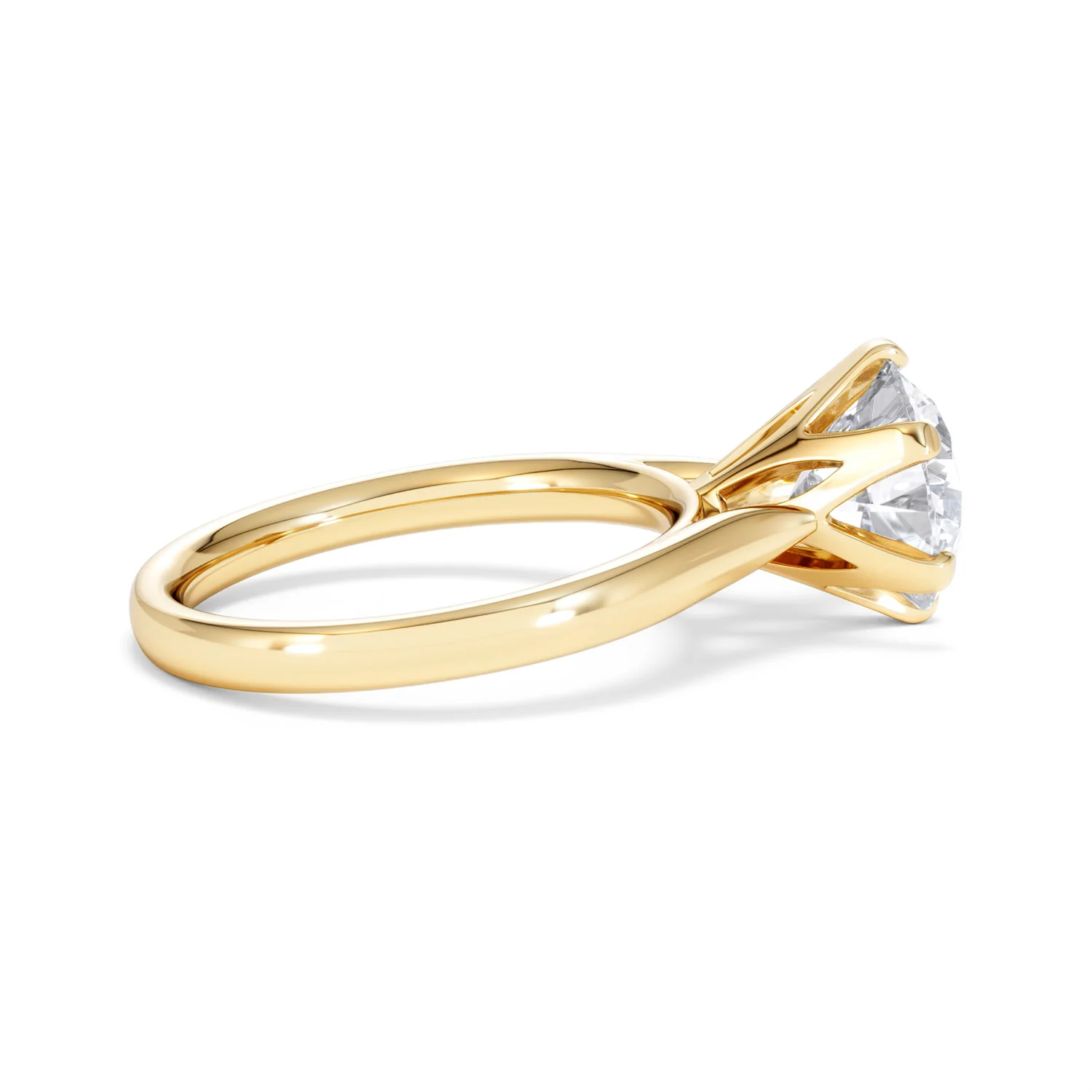 Low Set Chloe 3.00ct Lab Diamond Round Cut Engagement Ring in 18K Yellow Gold G/VS1 - Image 30
