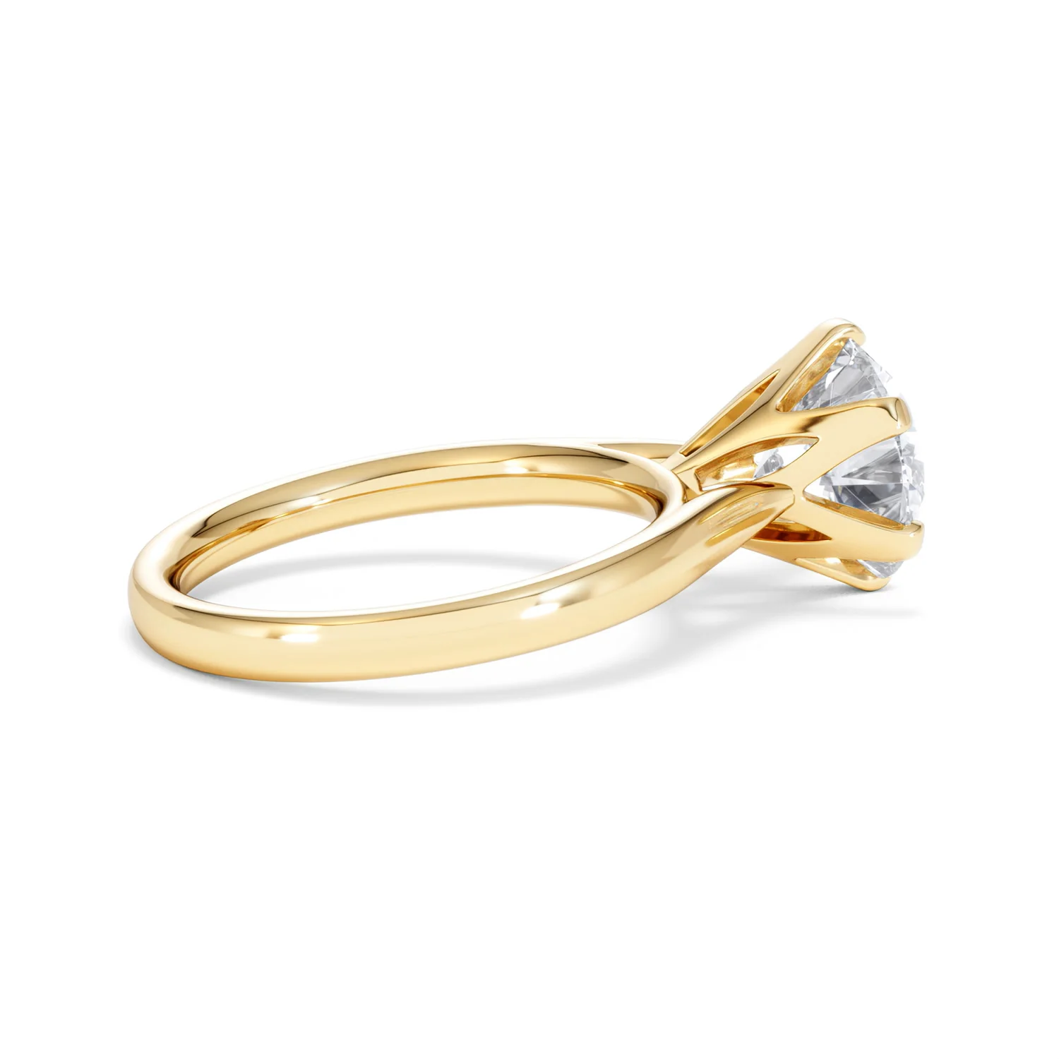 Low Set Chloe 3.00ct Lab Diamond Round Cut Engagement Ring in 18K Yellow Gold G/VS1 - Image 32