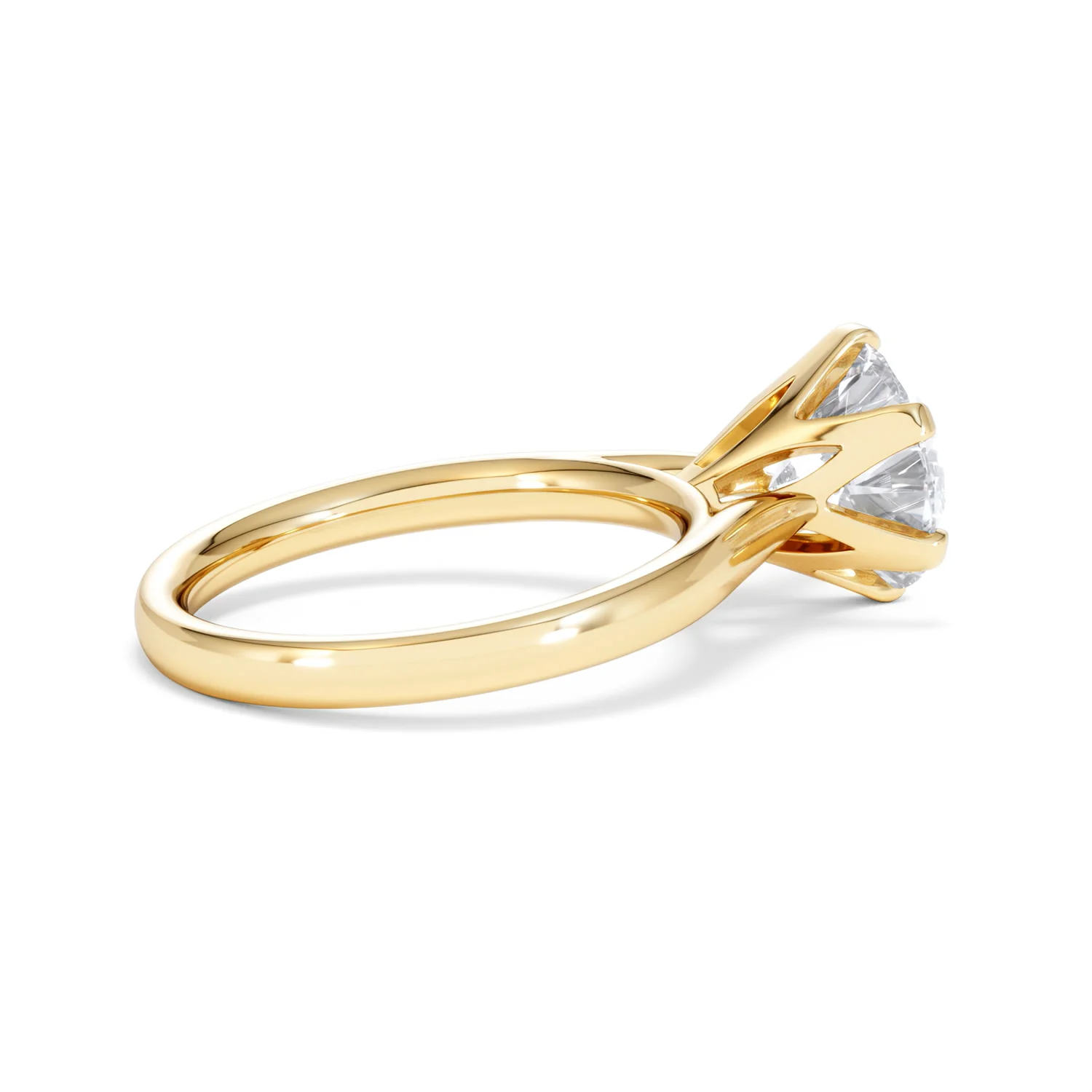 Low Set Chloe 3.00ct Lab Diamond Round Cut Engagement Ring in 18K Yellow Gold G/VS1 - Image 33