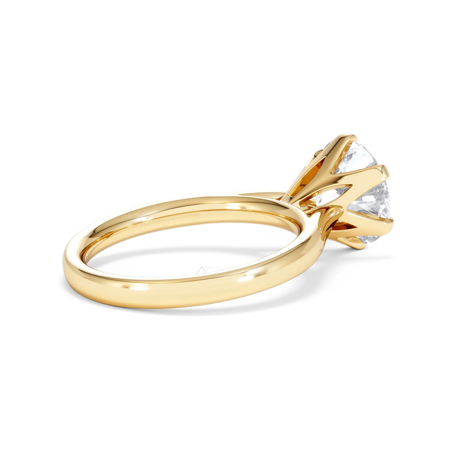 Low Set Chloe 3.00ct Lab Diamond Round Cut Engagement Ring in 18K Yellow Gold G/VS1 - Image 36