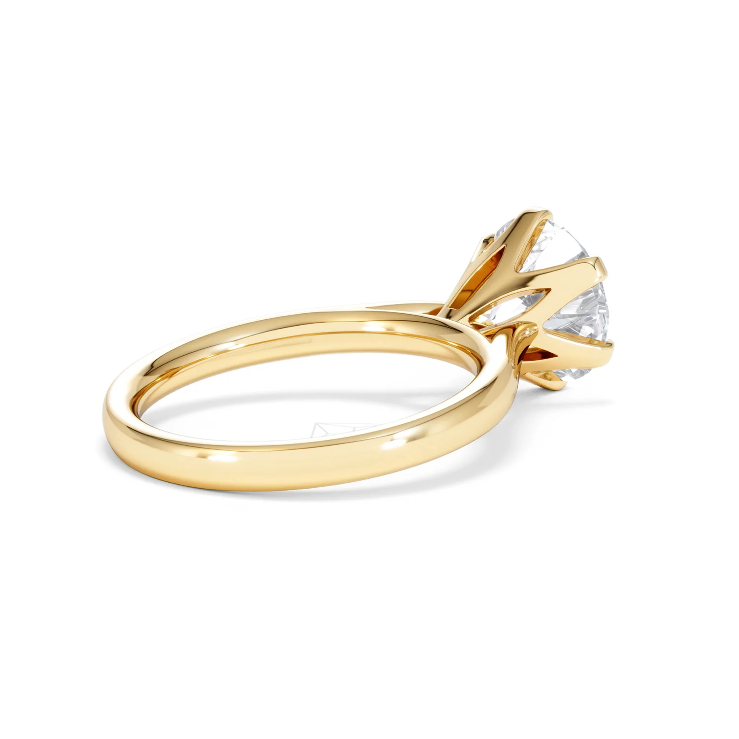 Low Set Chloe 3.00ct Lab Diamond Round Cut Engagement Ring in 18K Yellow Gold G/VS1 - Image 37
