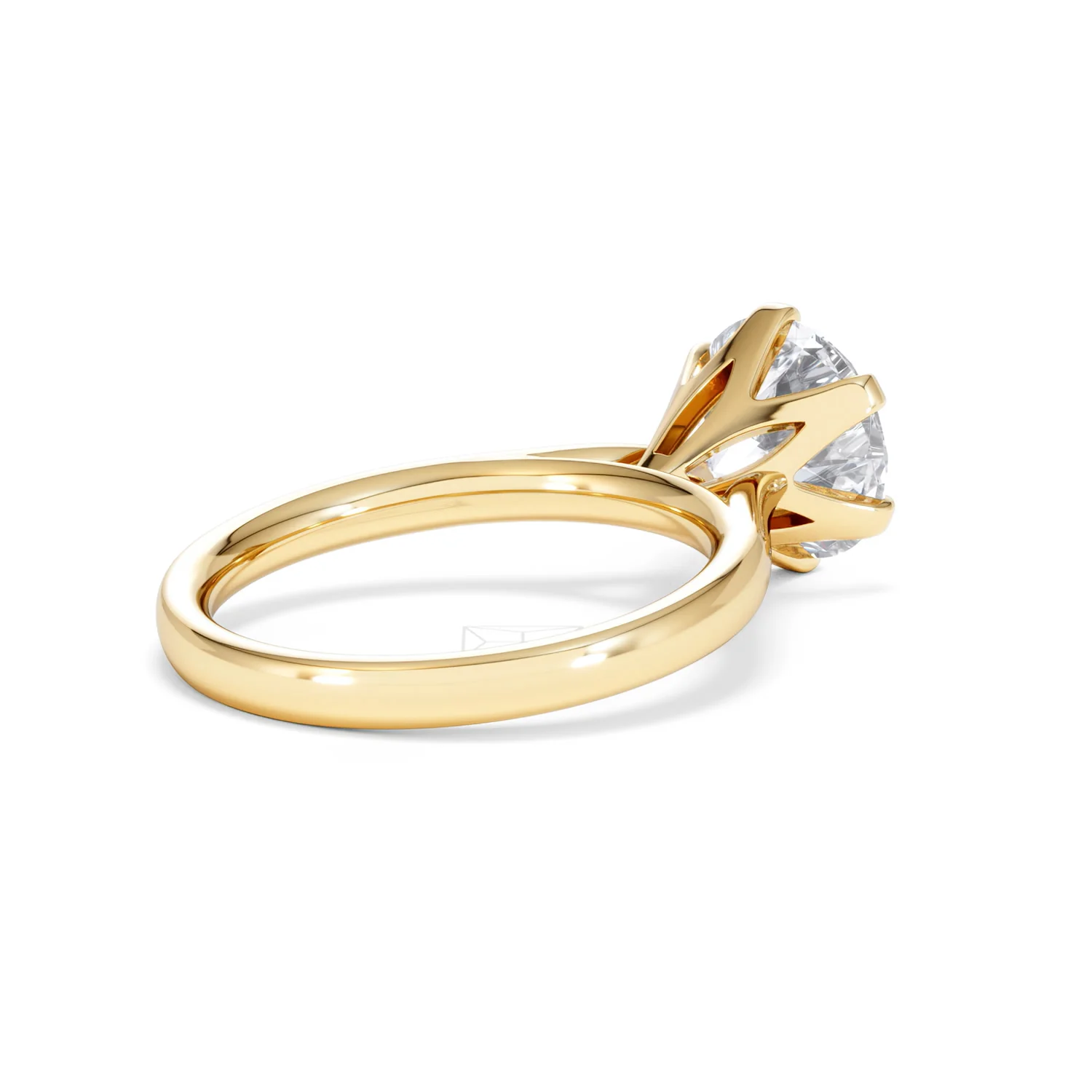 Low Set Chloe 3.00ct Lab Diamond Round Cut Engagement Ring in 18K Yellow Gold G/VS1 - Image 38