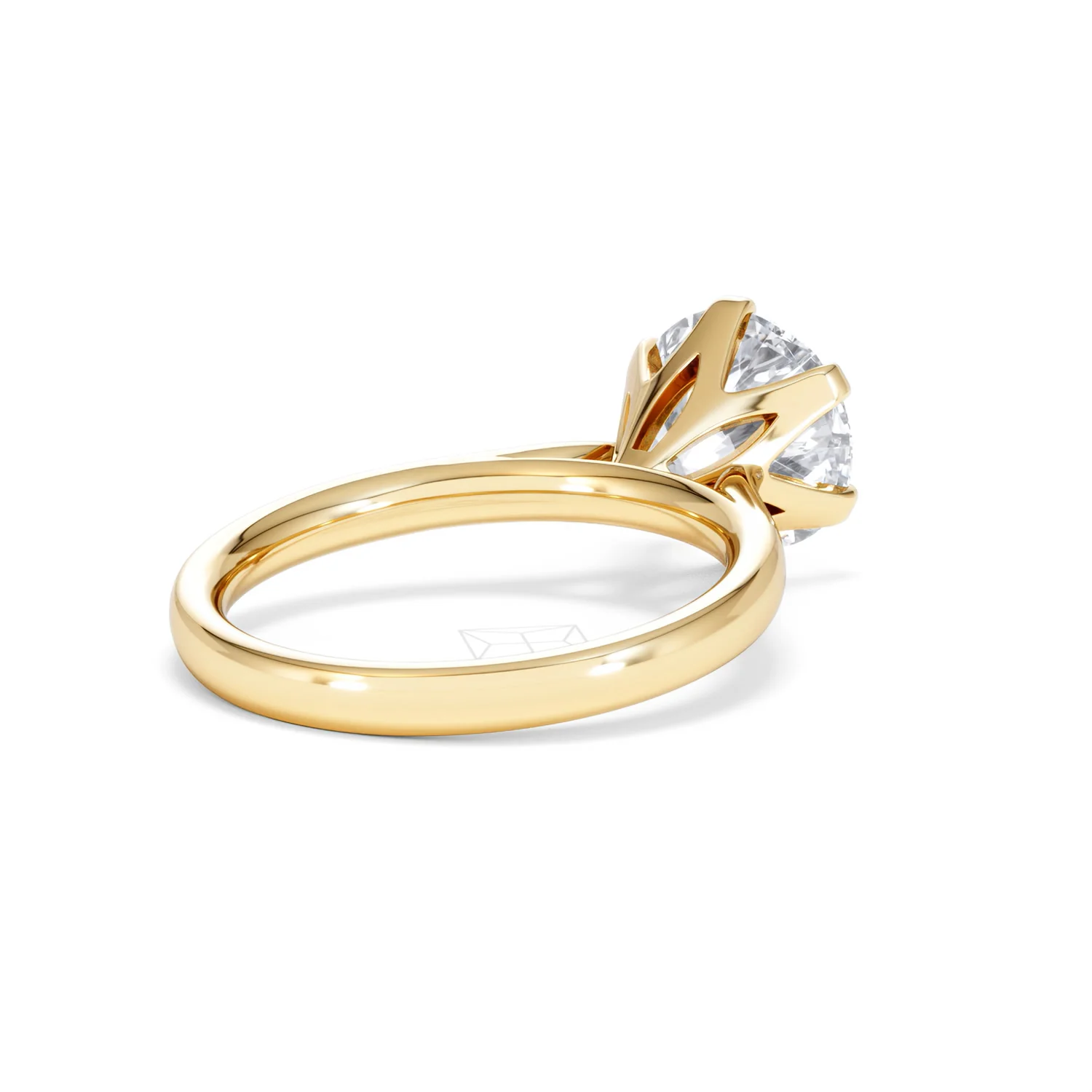Low Set Chloe 3.00ct Lab Diamond Round Cut Engagement Ring in 18K Yellow Gold G/VS1 - Image 40