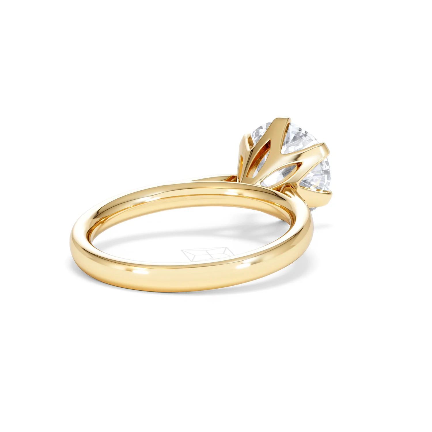 Low Set Chloe 3.00ct Lab Diamond Round Cut Engagement Ring in 18K Yellow Gold G/VS1 - Image 41