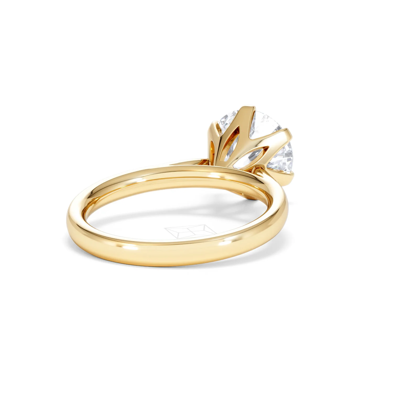 Low Set Chloe 3.00ct Lab Diamond Round Cut Engagement Ring in 18K Yellow Gold G/VS1 - Image 42