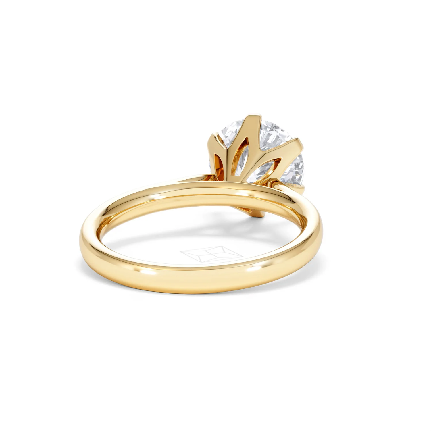 Low Set Chloe 3.00ct Lab Diamond Round Cut Engagement Ring in 18K Yellow Gold G/VS1 - Image 44