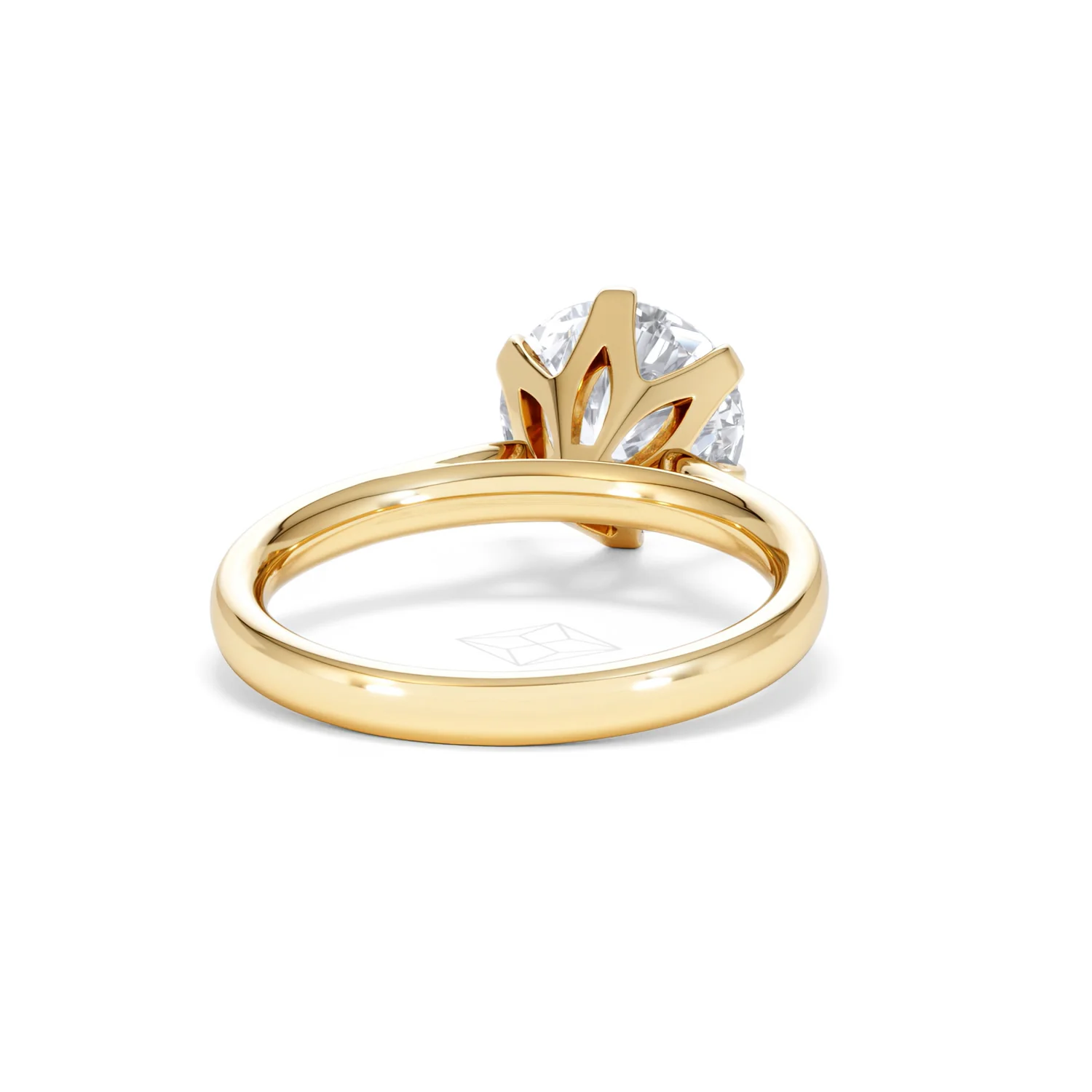 Low Set Chloe 3.00ct Lab Diamond Round Cut Engagement Ring in 18K Yellow Gold G/VS1 - Image 45