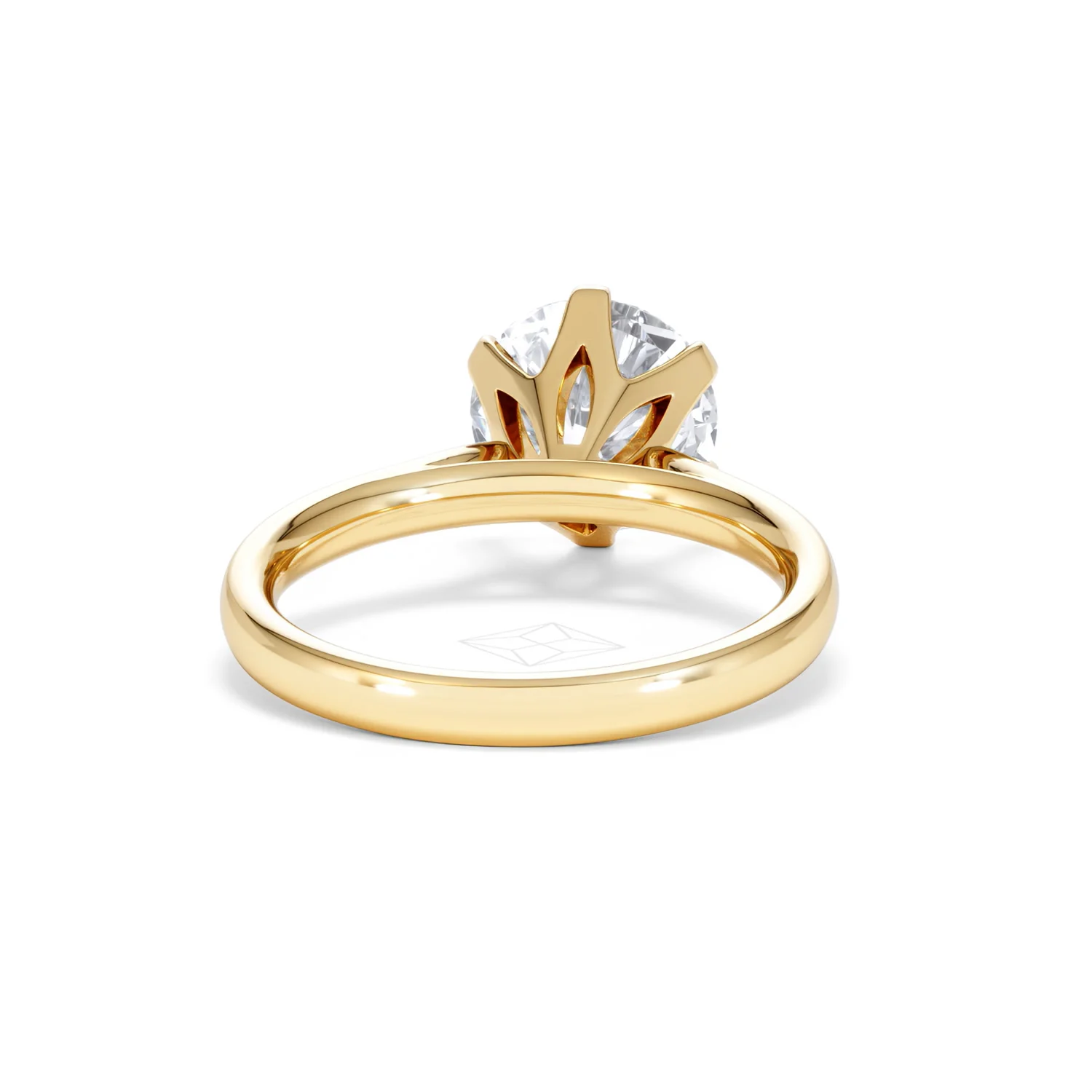 Low Set Chloe 3.00ct Lab Diamond Round Cut Engagement Ring in 18K Yellow Gold G/VS1 - Image 46