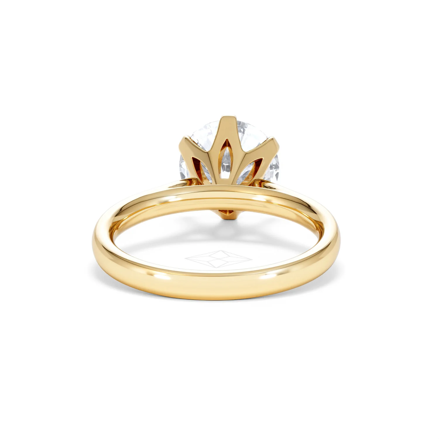Low Set Chloe 3.00ct Lab Diamond Round Cut Engagement Ring in 18K Yellow Gold G/VS1 - Image 47