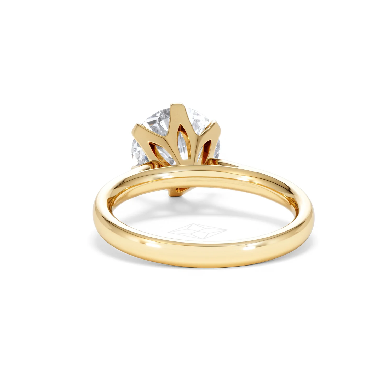 Low Set Chloe 3.00ct Lab Diamond Round Cut Engagement Ring in 18K Yellow Gold G/VS1 - Image 50