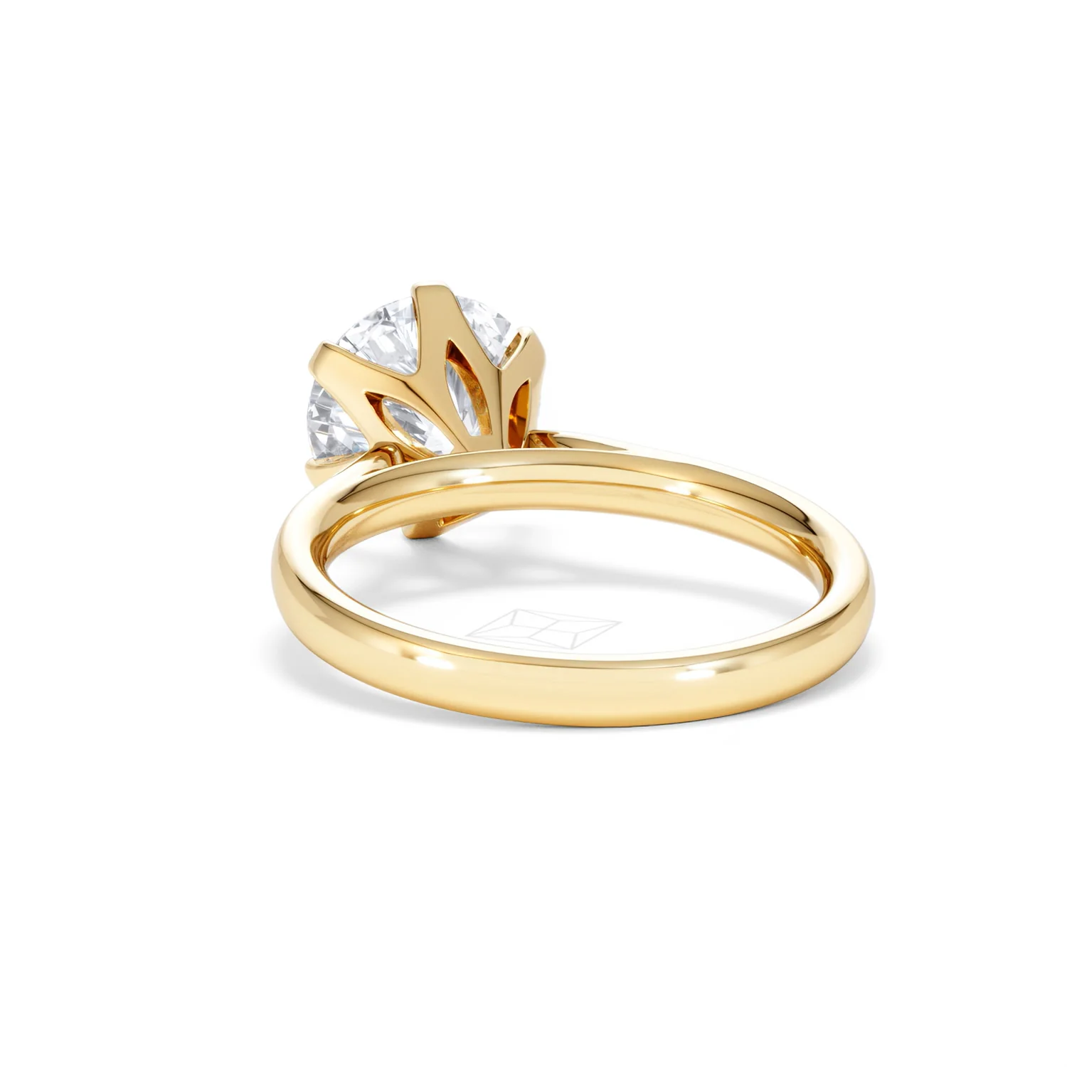Low Set Chloe 3.00ct Lab Diamond Round Cut Engagement Ring in 18K Yellow Gold G/VS1 - Image 52